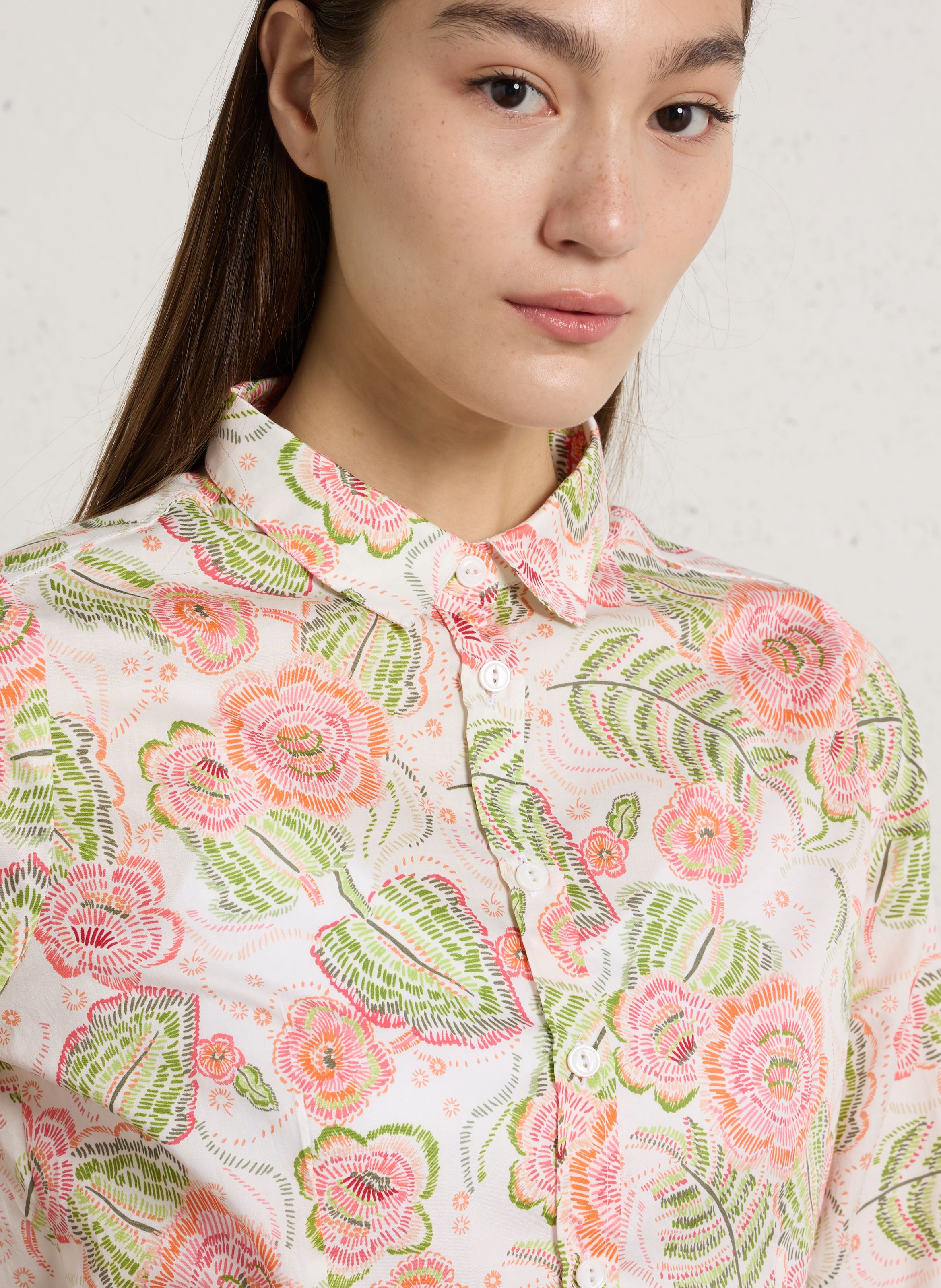 Overhemd met bloemenprint ARMOR LUX Wit