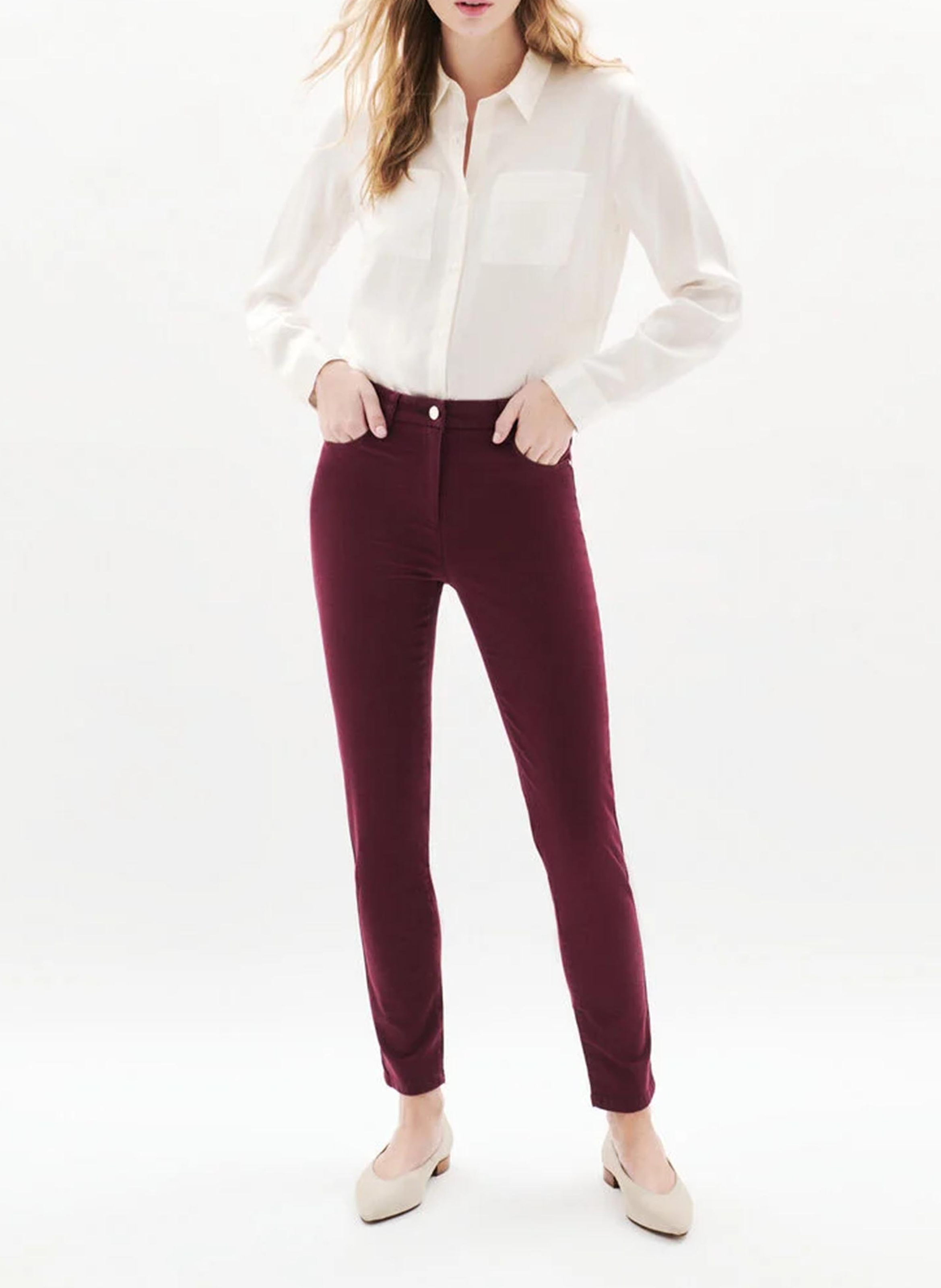 Hose aus Baumwoll-Mix, Slim Fit CAROLL Rot