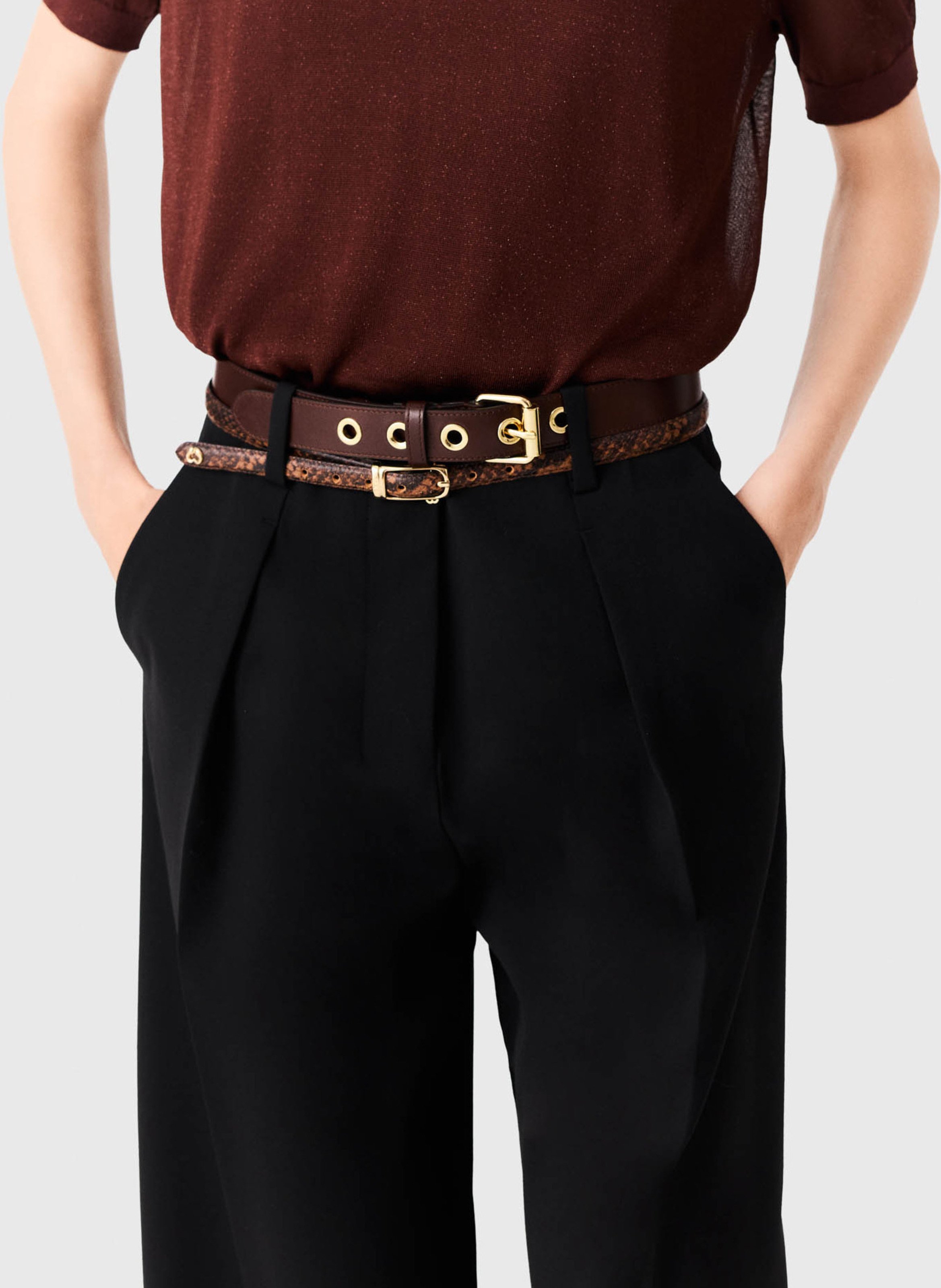 Pantalon palazzo  MAJE Noir