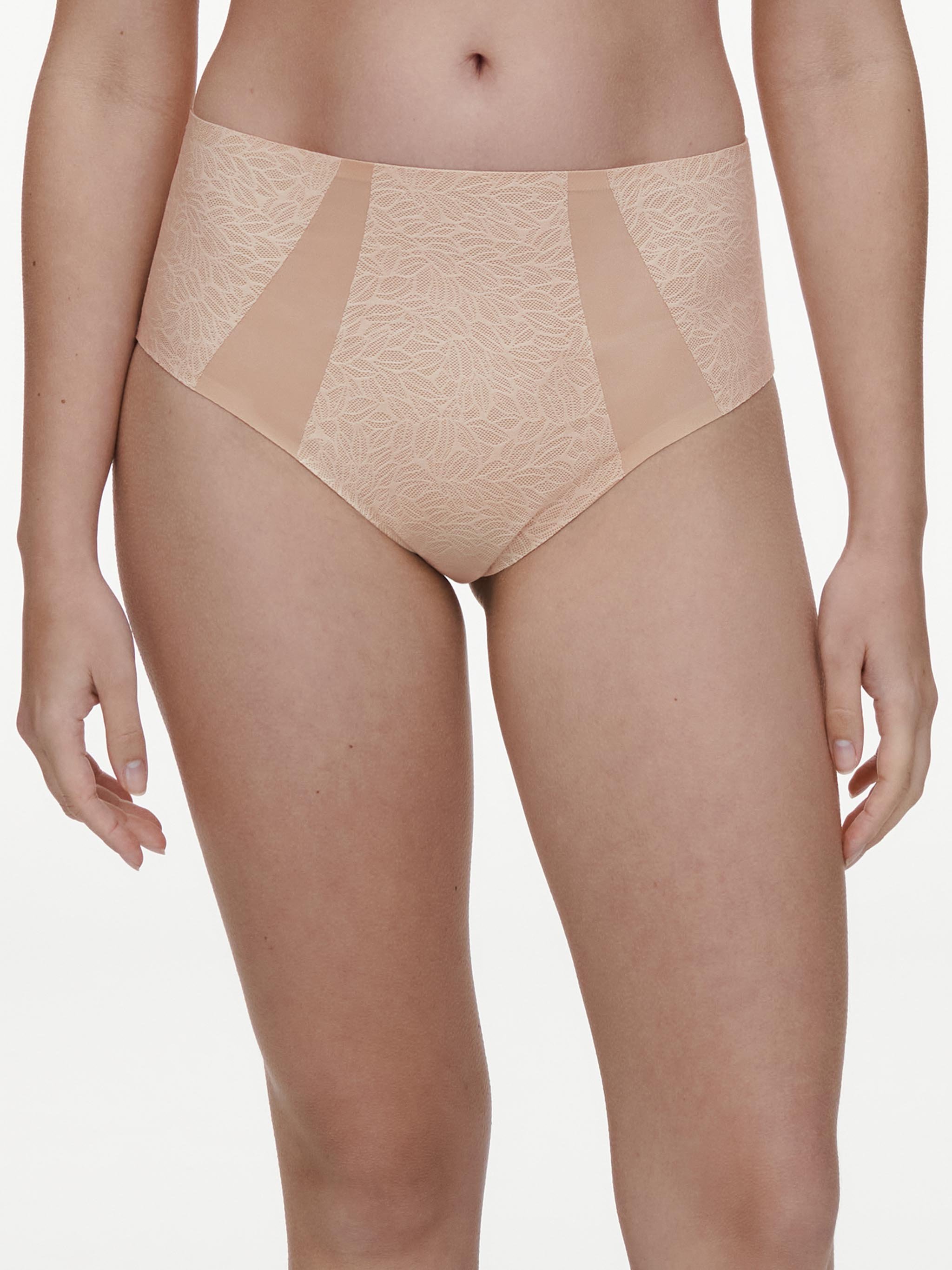 High-waisted lace support briefs CHANTELLE Beige