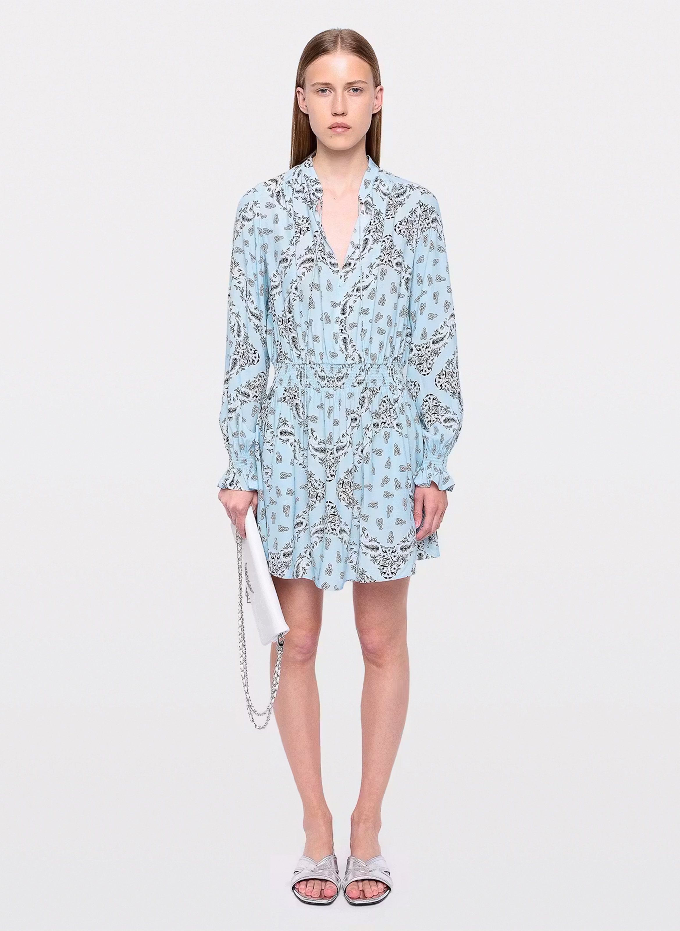 Robe courte imprimée ZADIG&VOLTAIRE Bleu