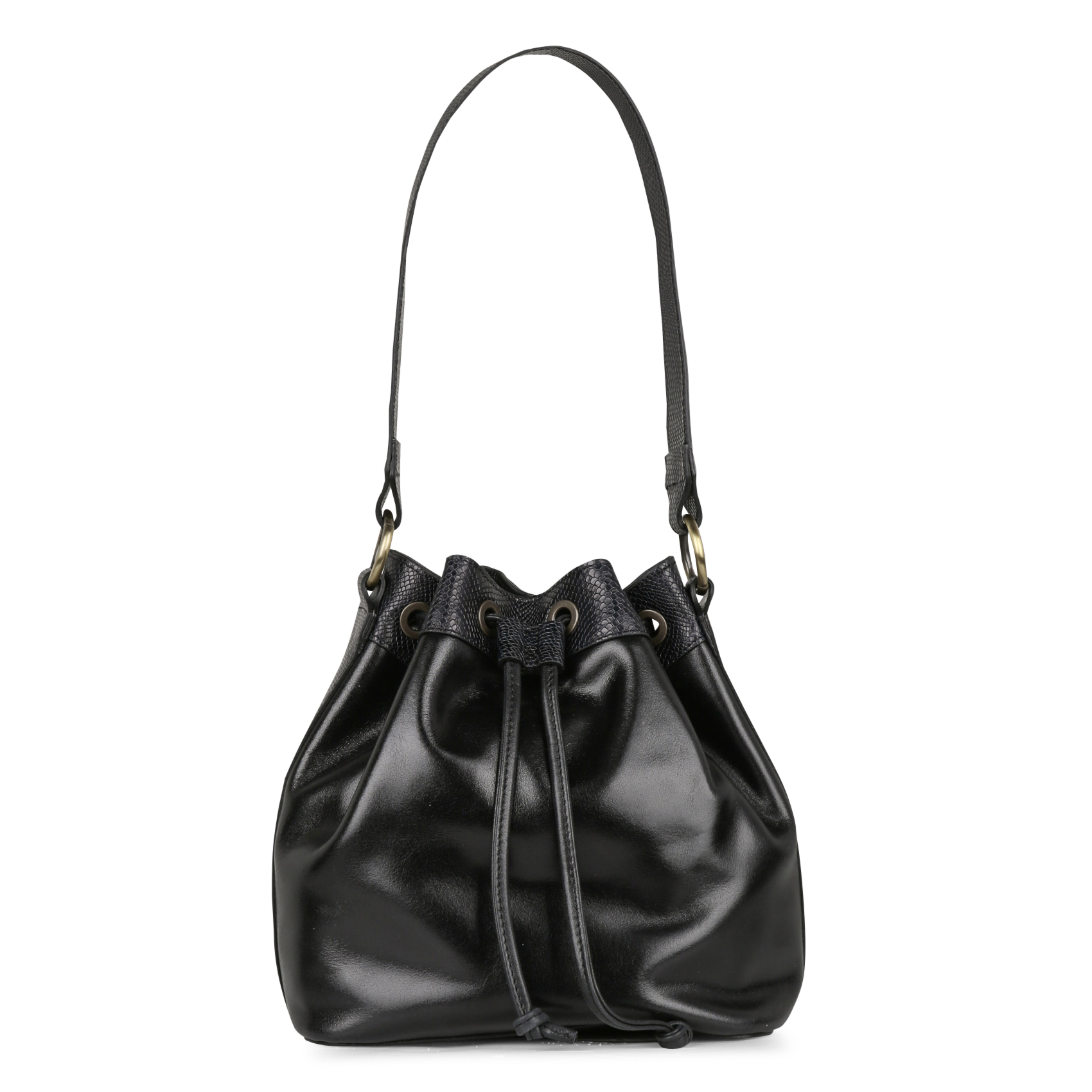 Leather bucket bag MAISON 123