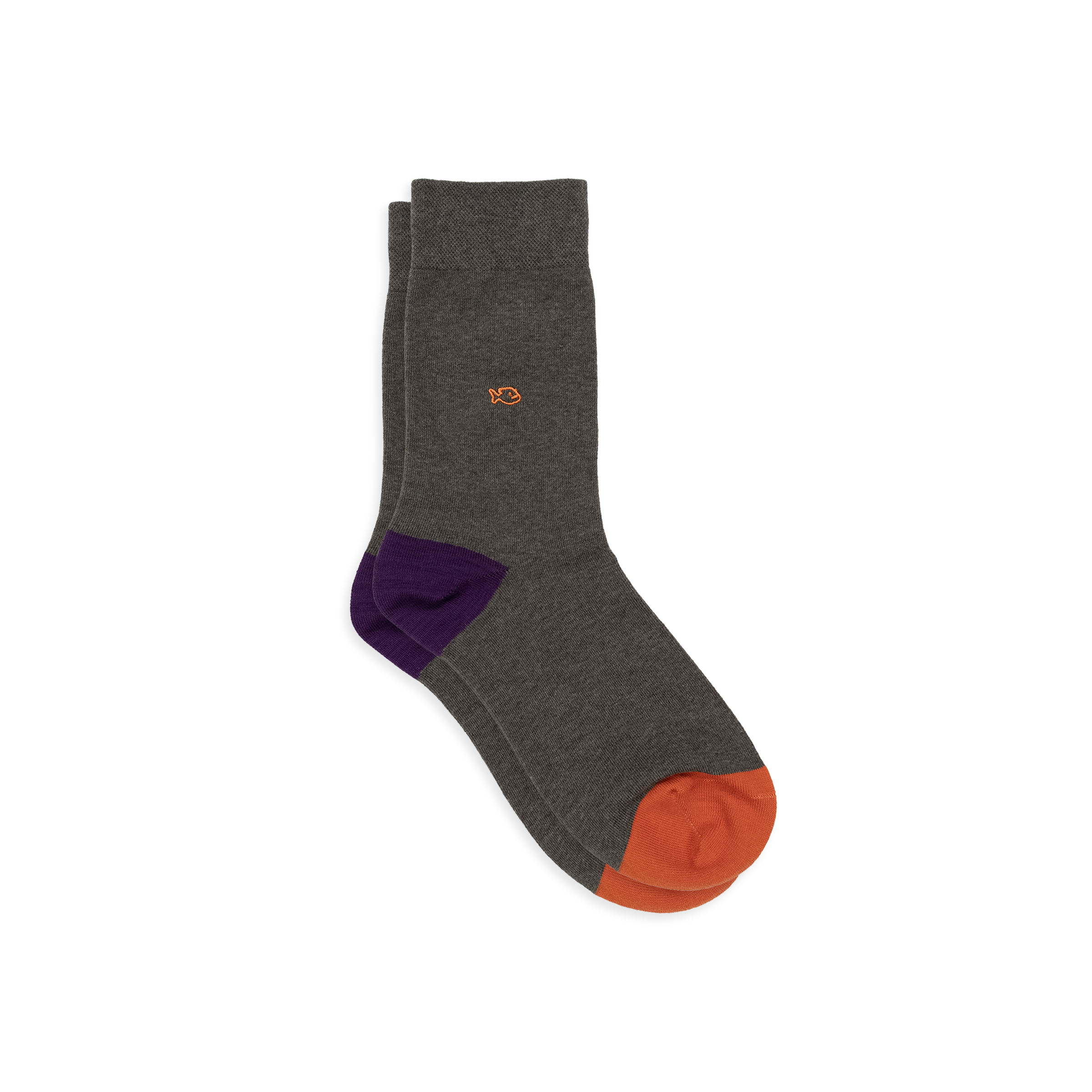 Combed cotton plain socks BILLYBELT Khaki