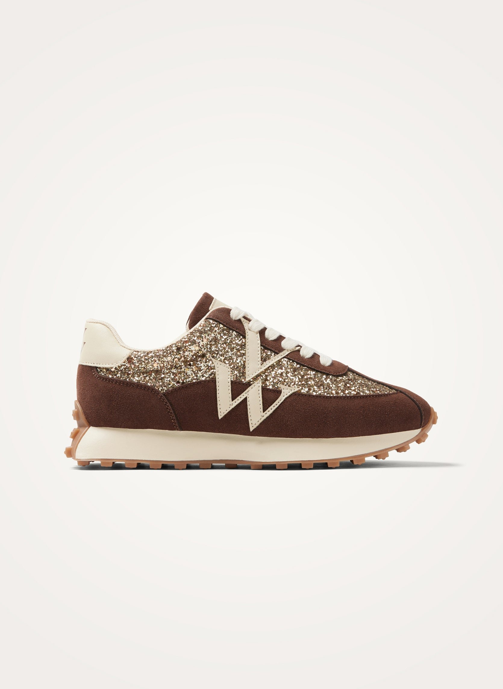 Sneakers with monogram on running sole VANESSA WU Brown