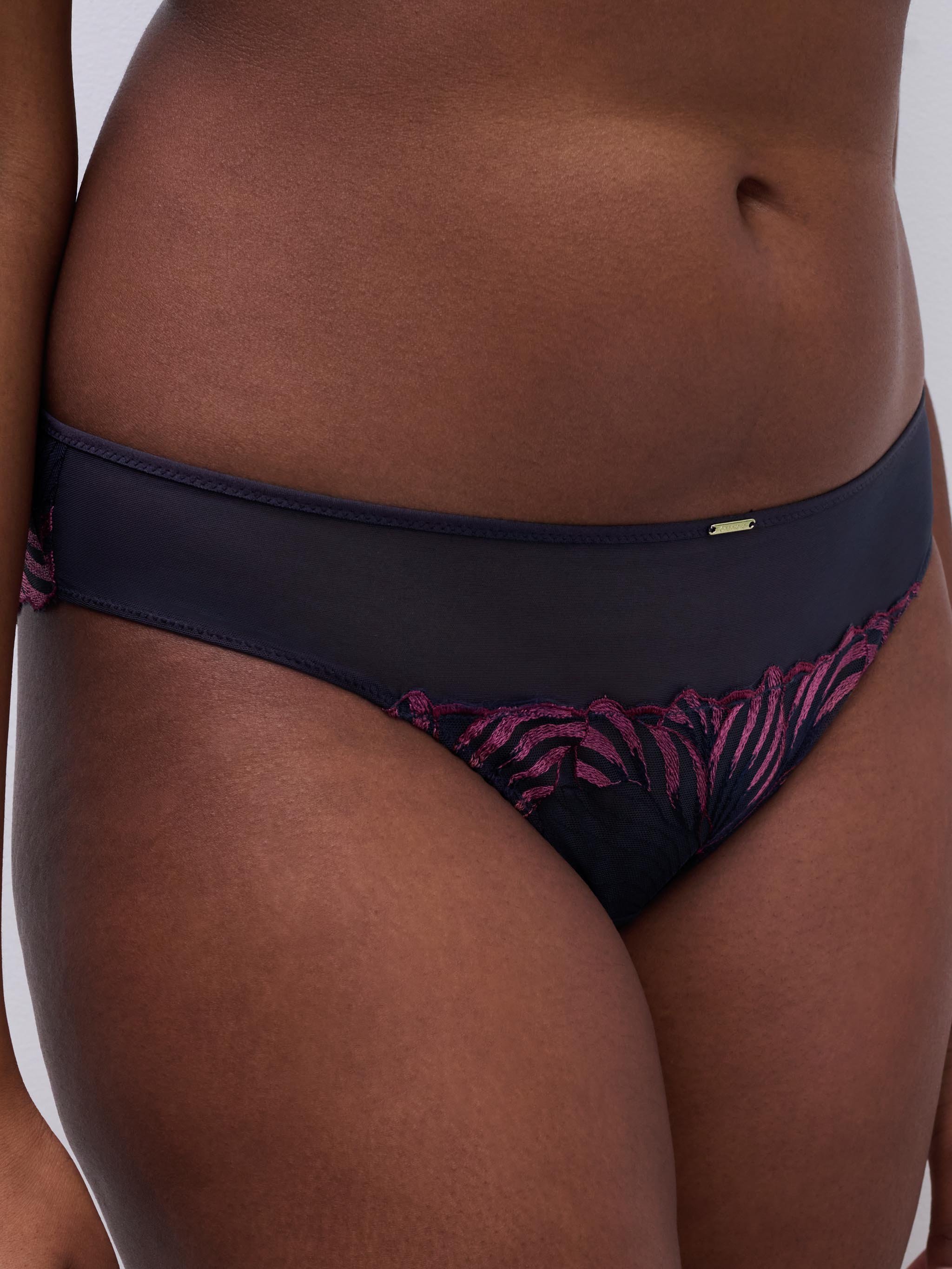 Cotton tanga CHANTELLE Purple