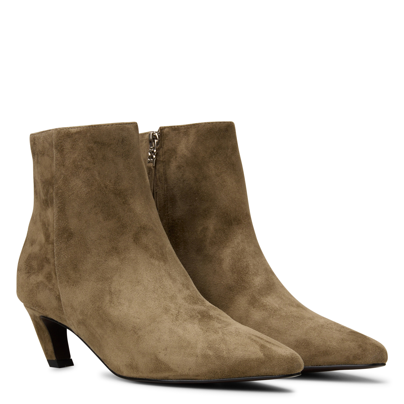 Bottines zippées en cuir velours BIBI LOU Vert