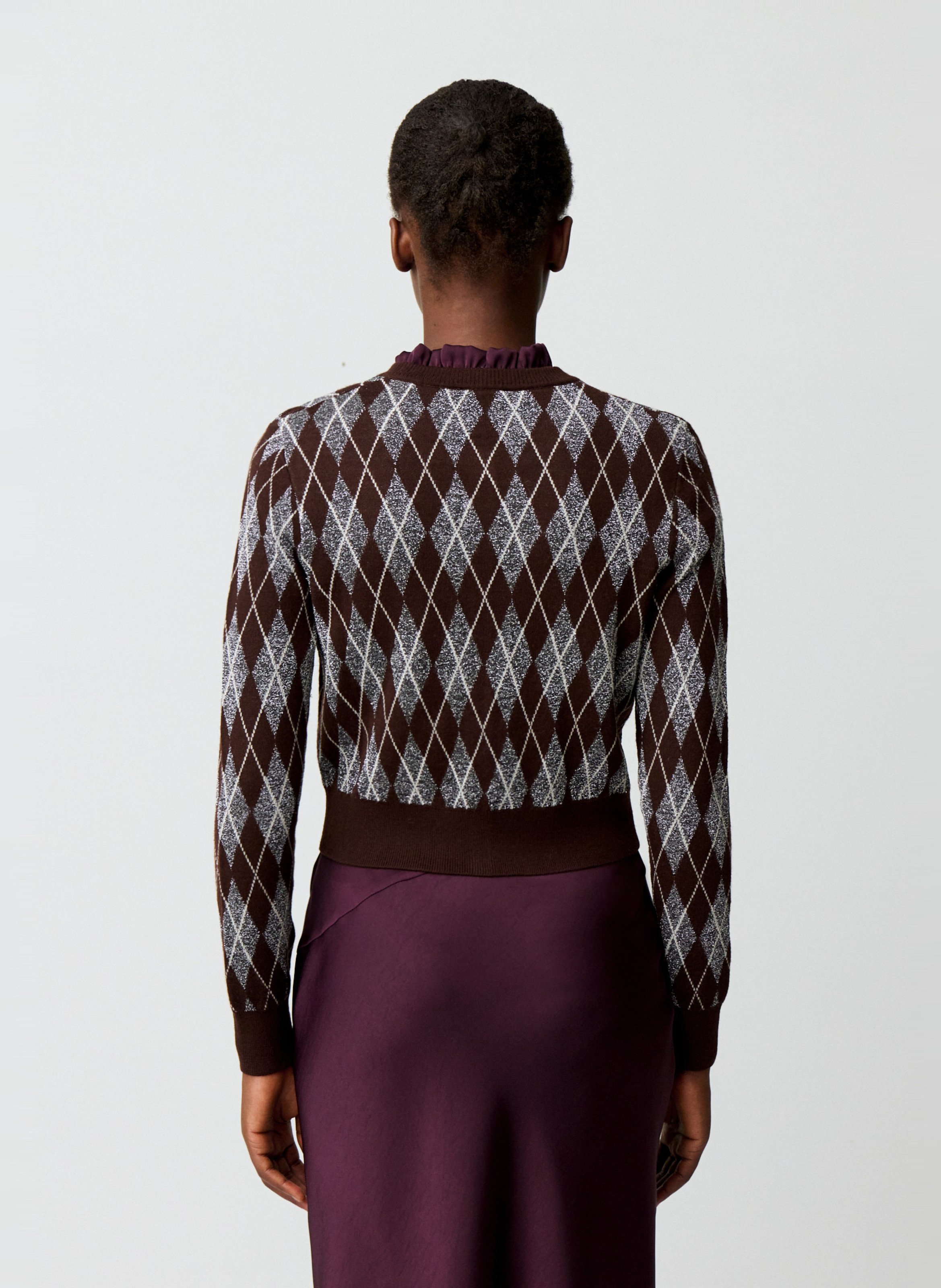 Cardigan boutonné en laine mélangée CLAUDIE PIERLOT Multicolore