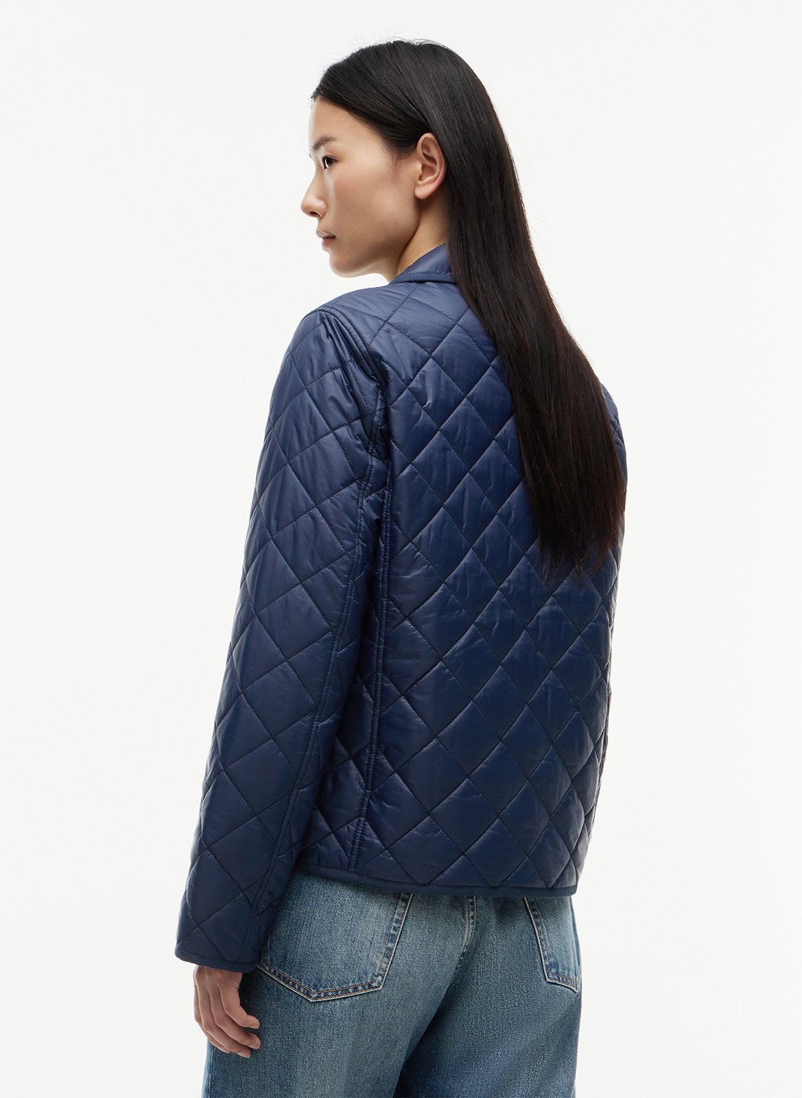 Quilted straight-cut jacket TOMMY HILFIGER Blue