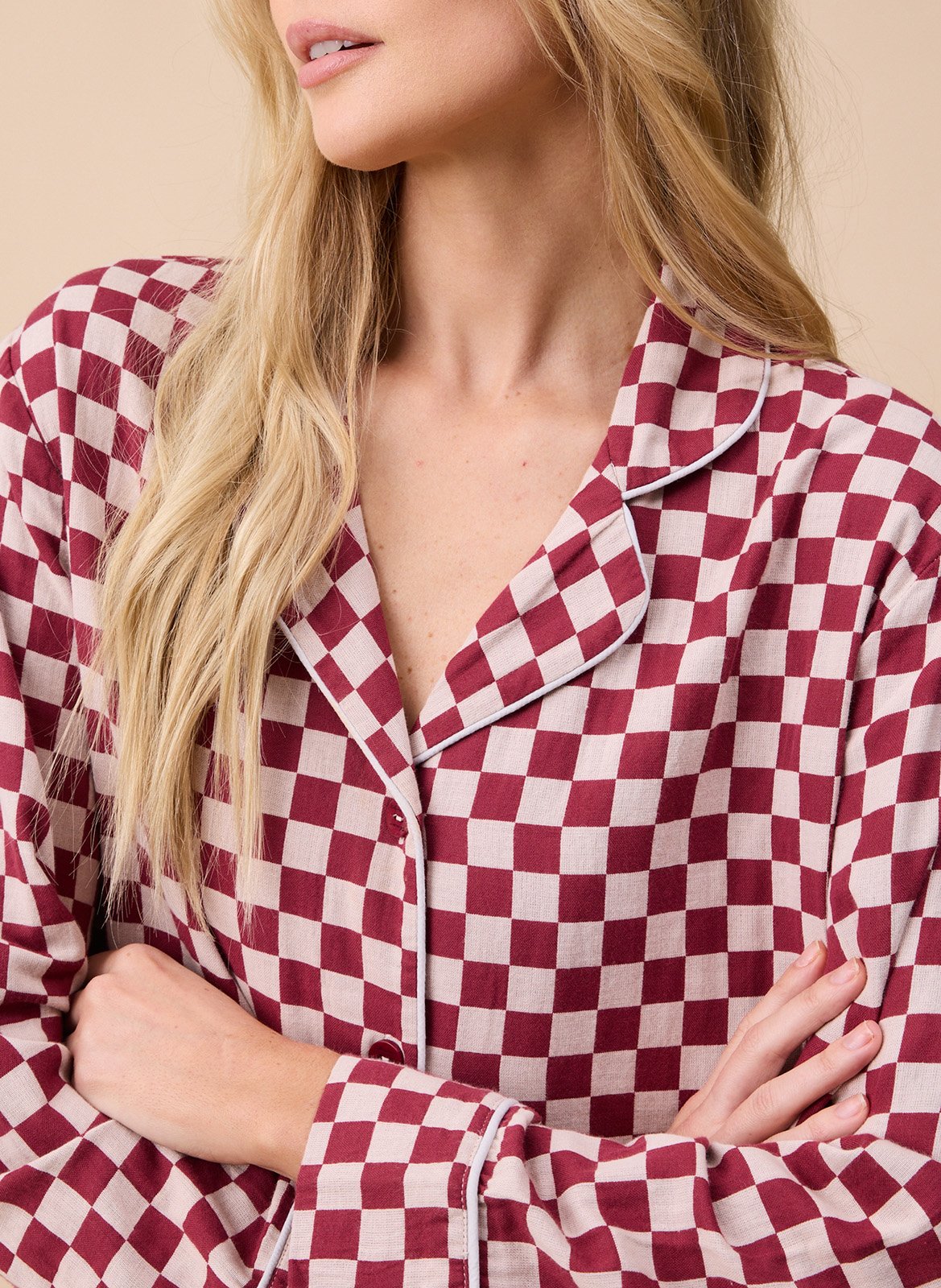 Baumwoll-Pyjama TBCO Rot