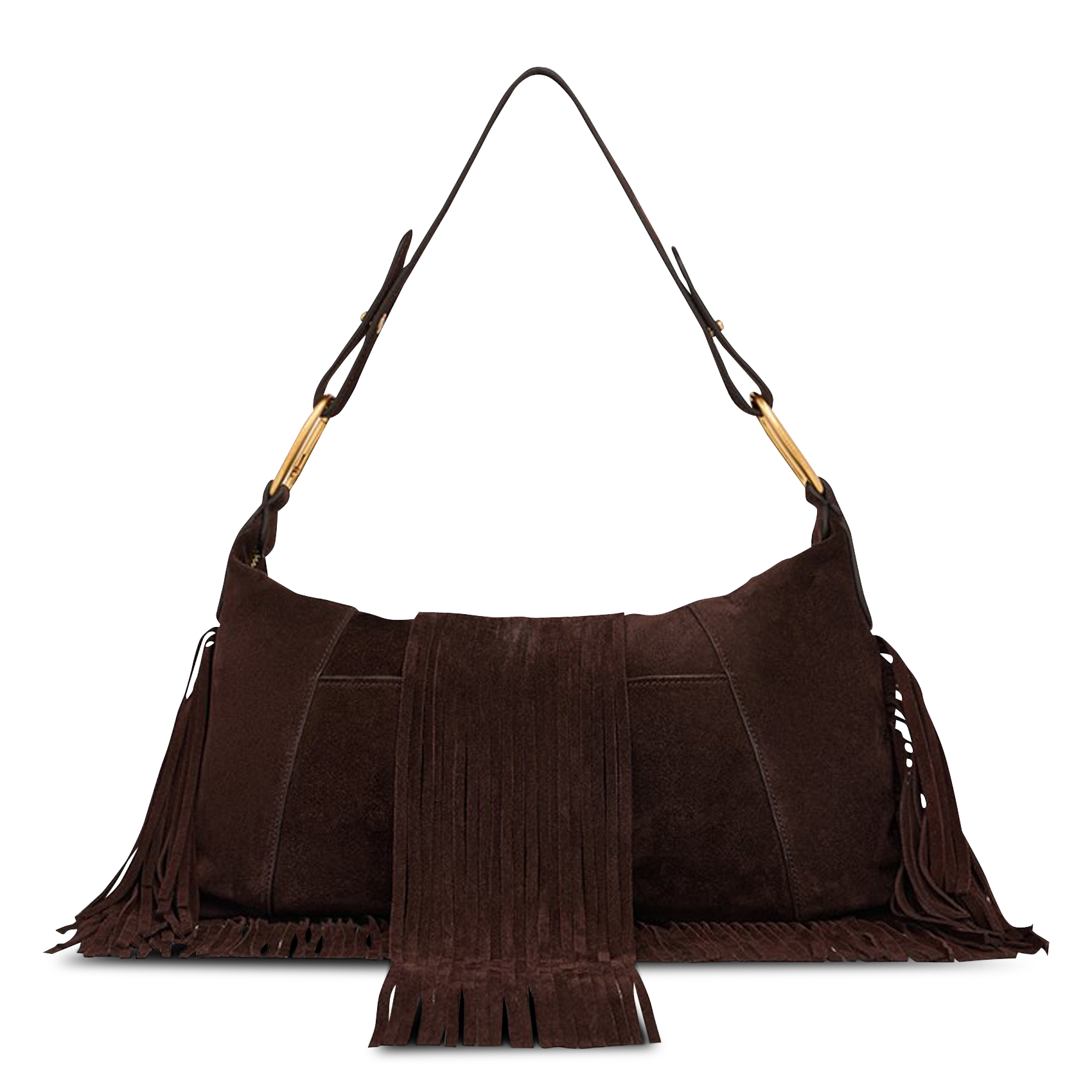 Schultertasche aus Leder VANESSA BRUNO Braun
