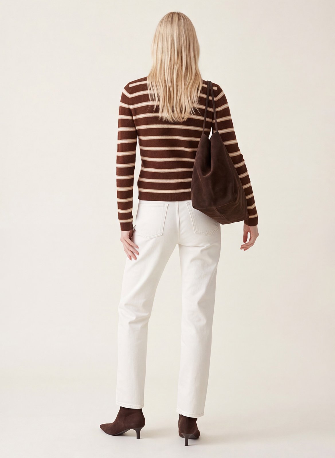 Pull col rond en laine mélangée | Marron KOOKAI Femme