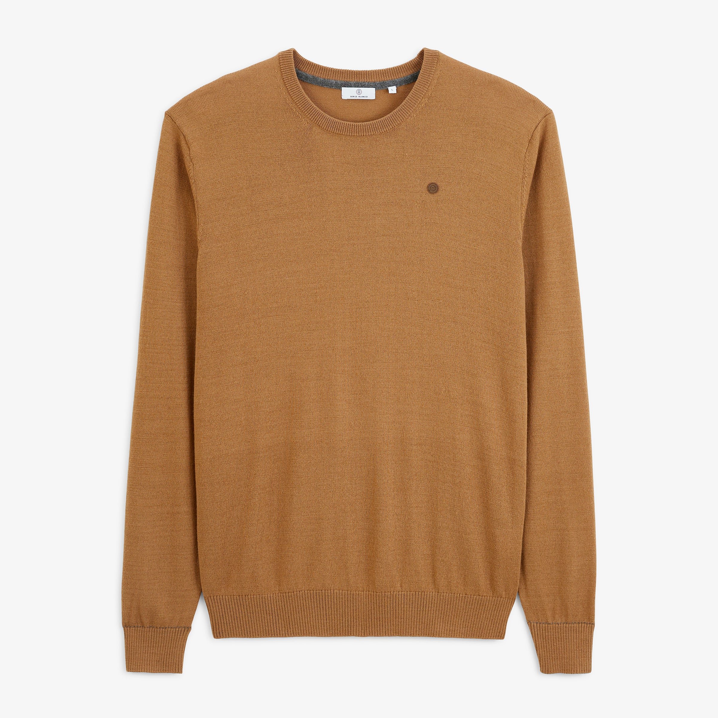 Essential MAO crew-neck walnut brown sweater SERGE BLANCO Brown