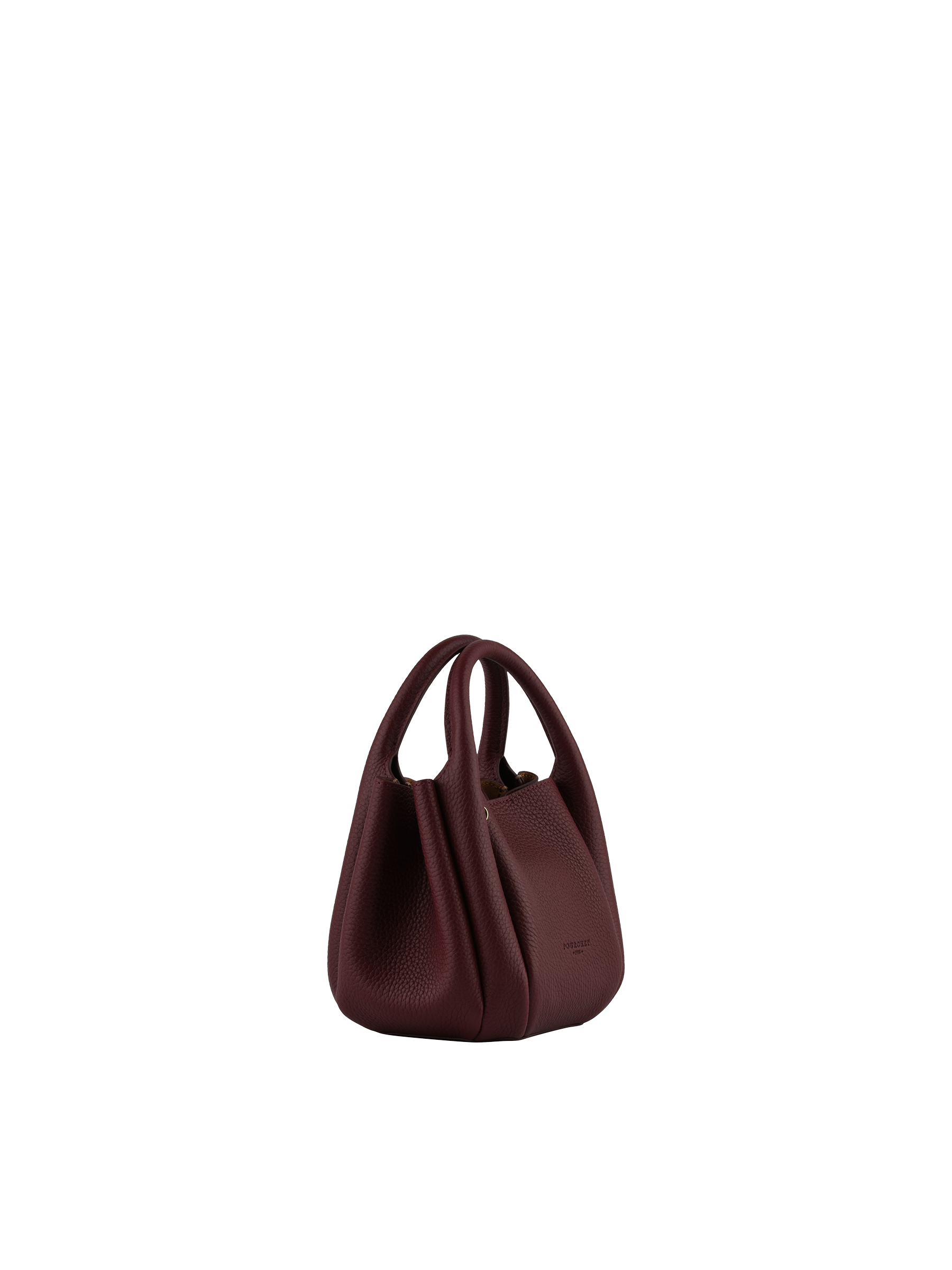 Calfskin leather handbag POURCHET Red