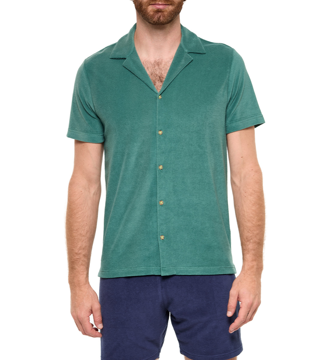 Cedar green terry cloth shirt GILI'S Green
