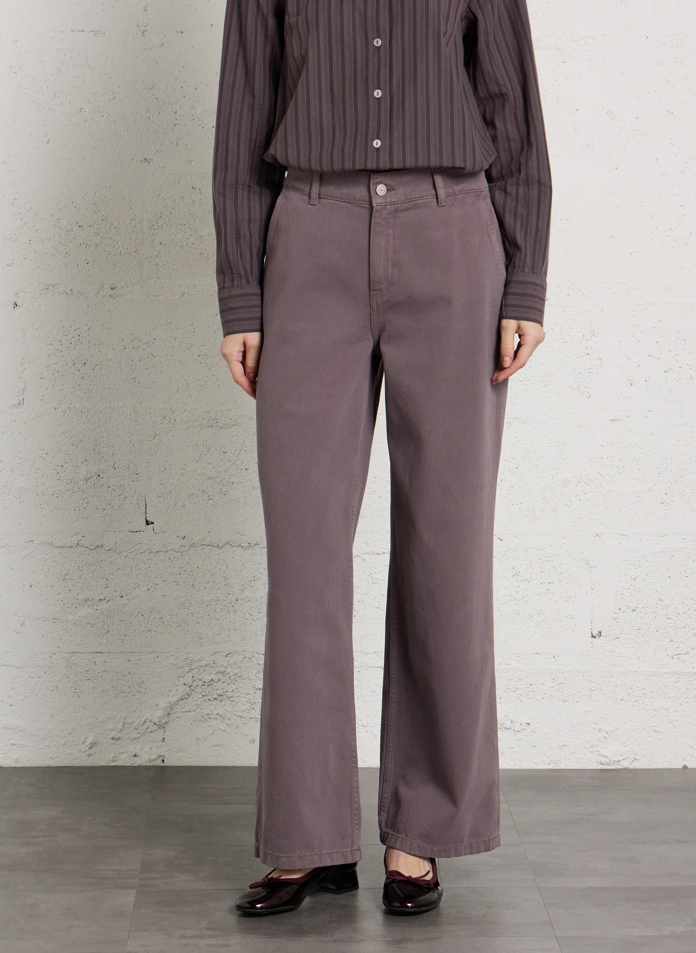 Jeans droit en coton SUD EXPRESS Violet