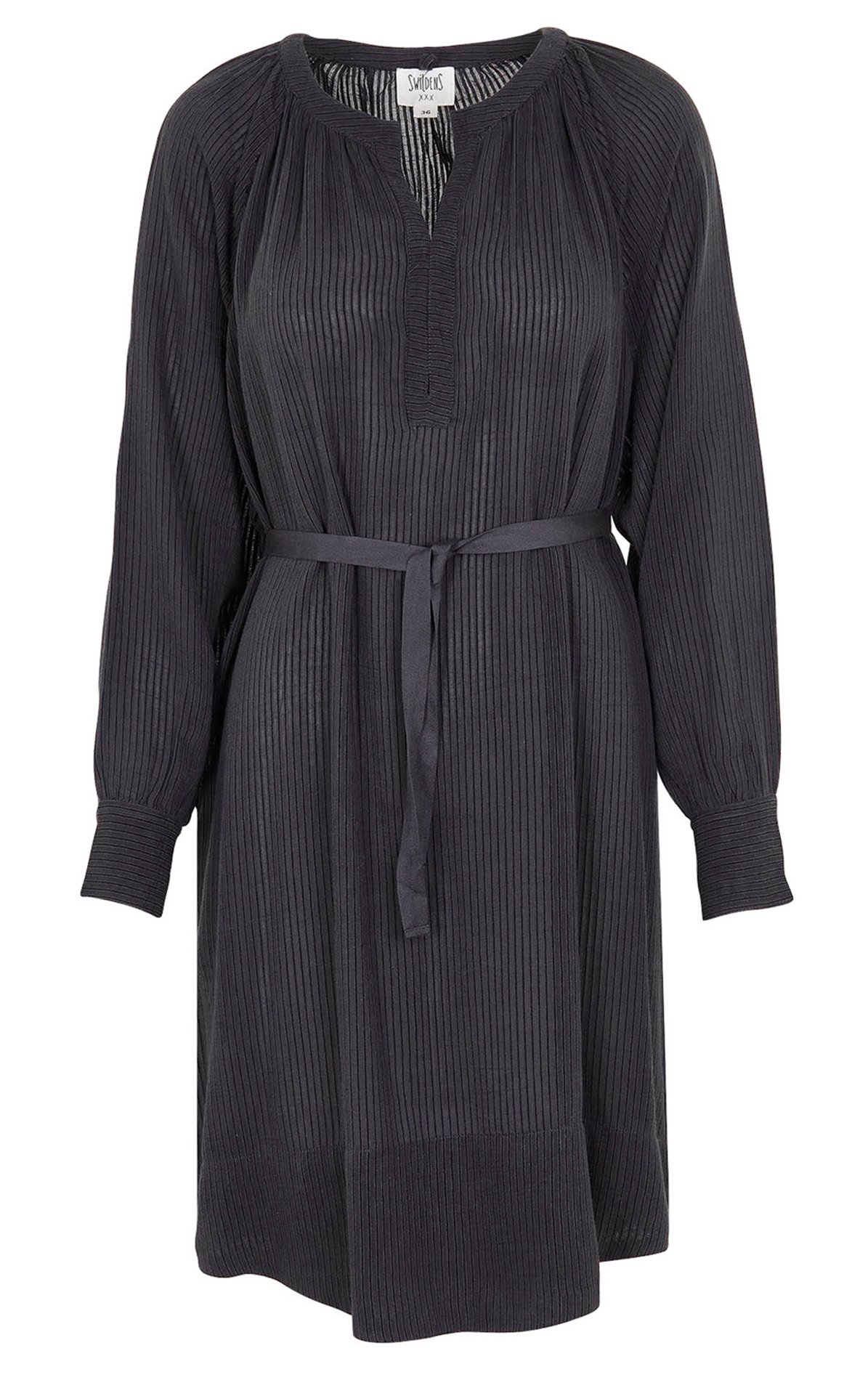 Robe manches longues à rayures tissées  SWILDENS Gris