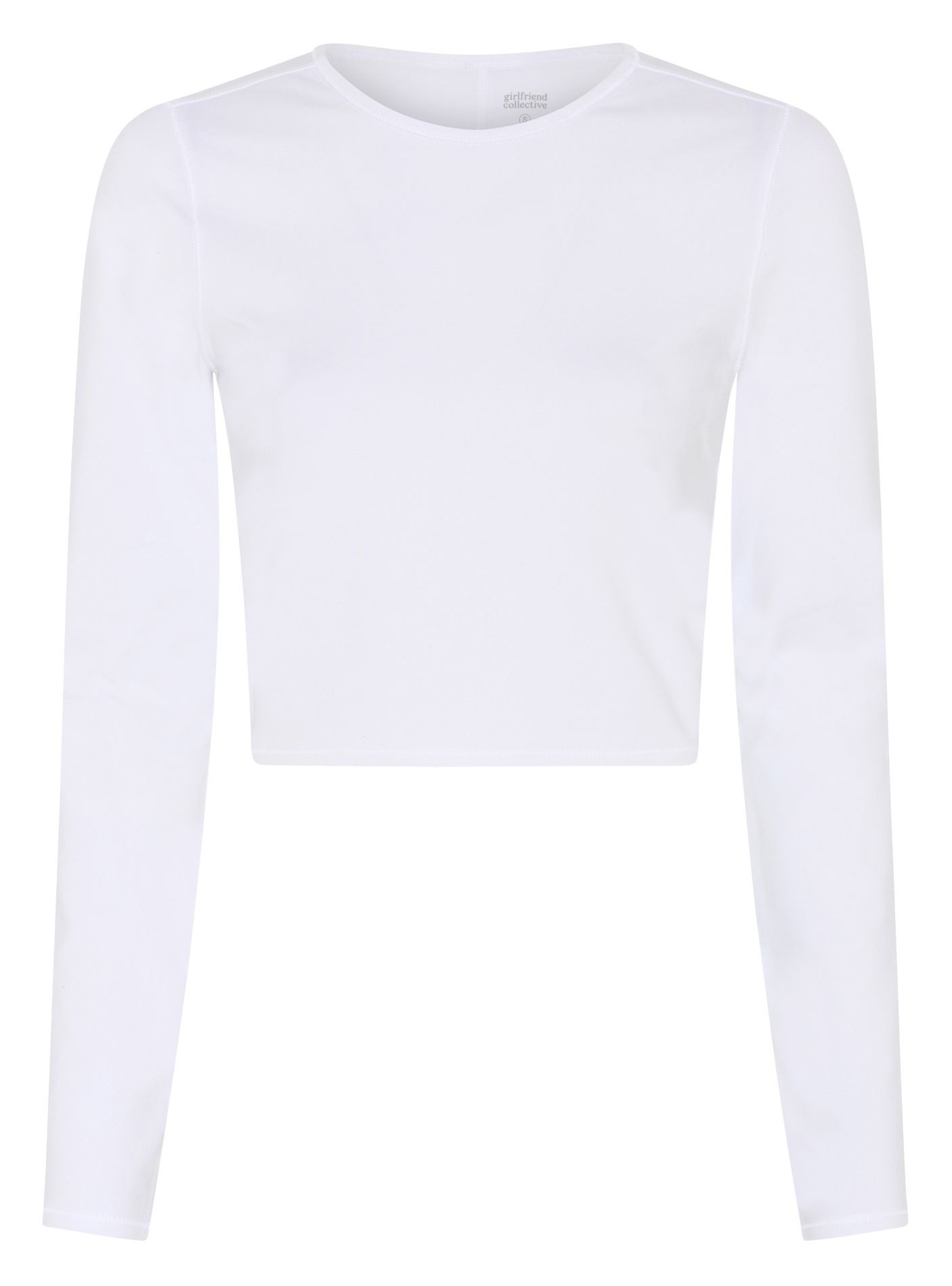 Top moulant court col rond GIRLFRIEND COLLECTIVE Blanc