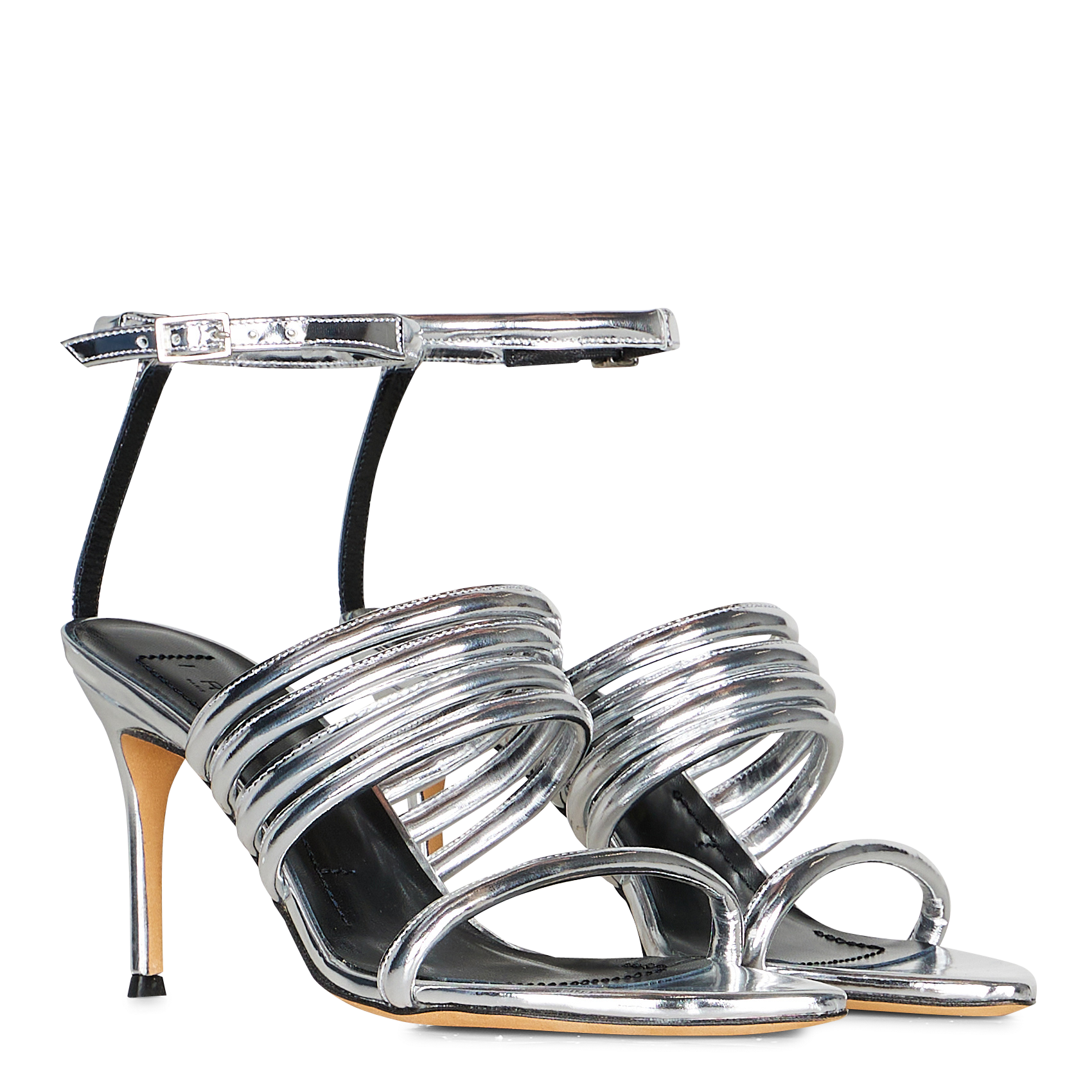 Heeled leather sandals IRO Silver