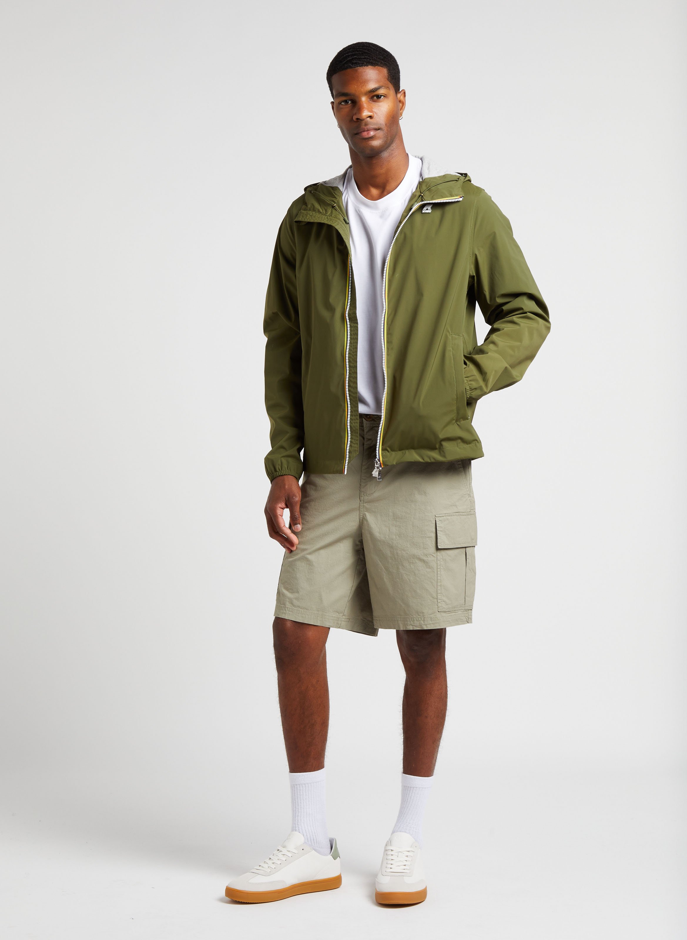 Cotton-blend cargo shorts SELECTED Grey