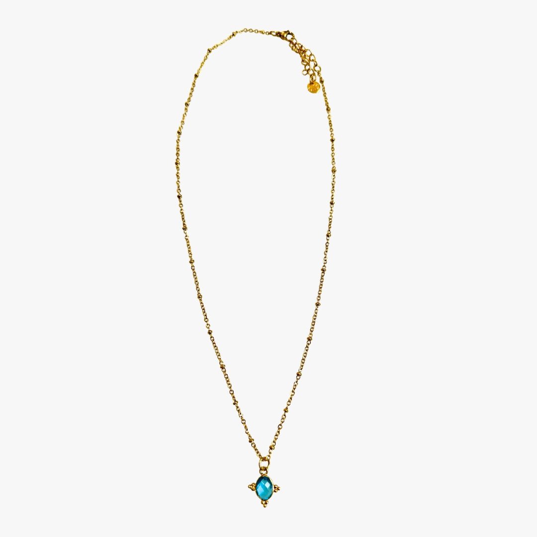 Apatite necklace GINANDGER Blue