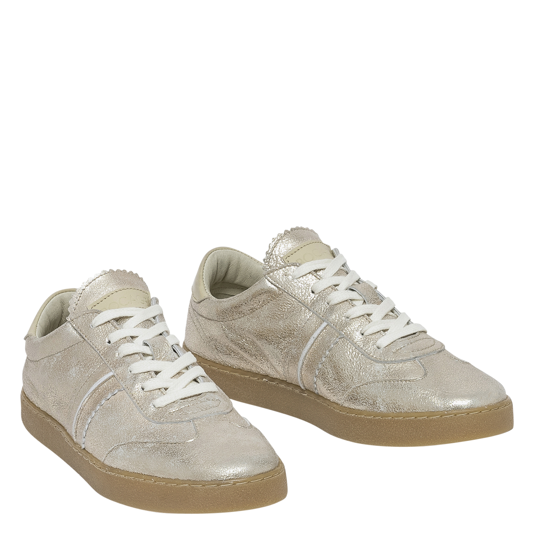 Niedrige Sneaker aus Leder mit Metallic-Effekt BOCAGE Golden