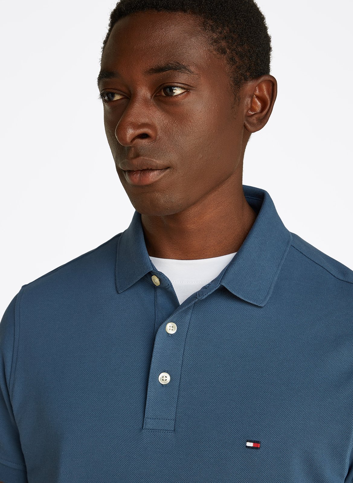 Polo slim-fit en coton bio TOMMY HILFIGER Bleu