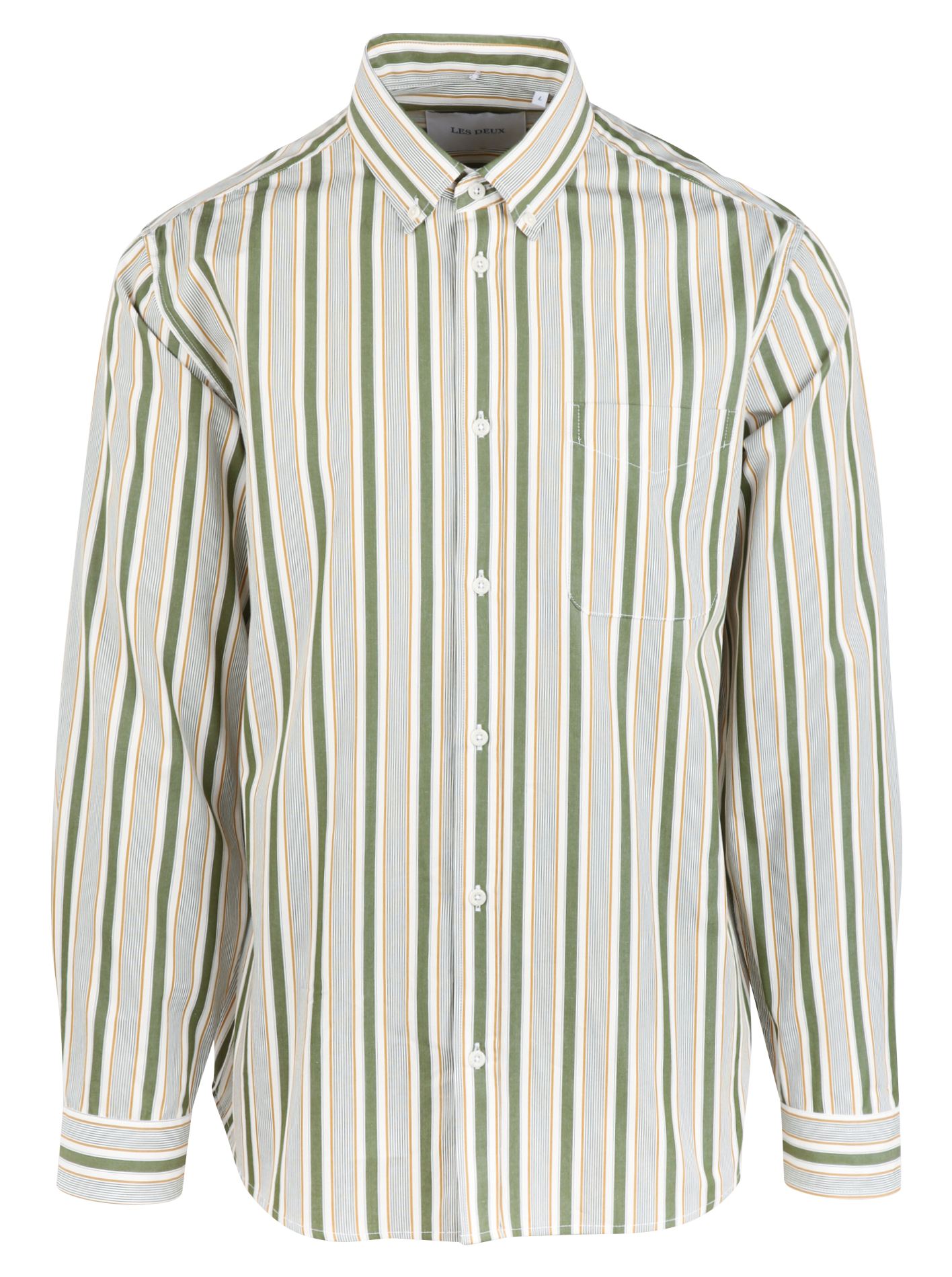 Rechte blouse van biologisch katoen met strepen LES DEUX Veelkleurig
