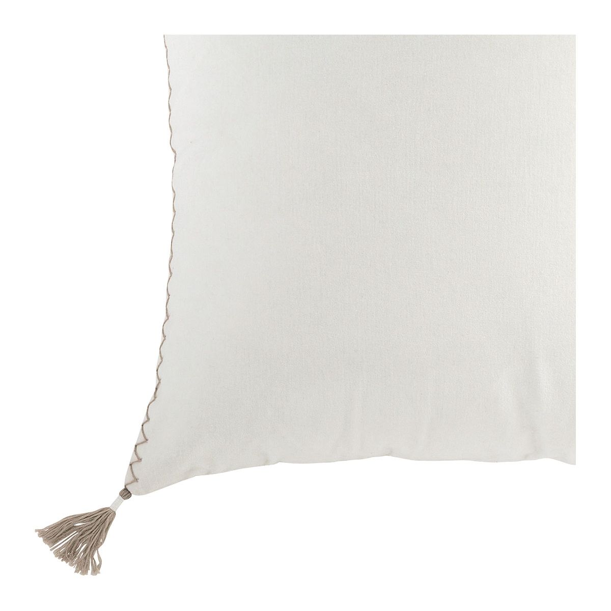 Mattéo cotton velvet cushion cover BLANC D'IVOIRE White
