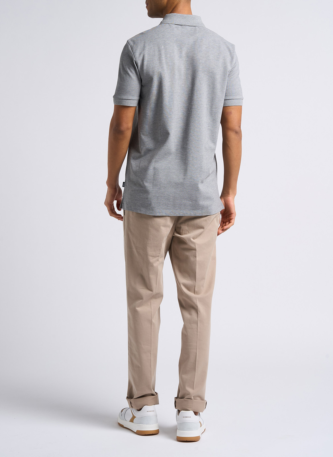 Regular-fit organic cotton polo shirt BOSS Silver