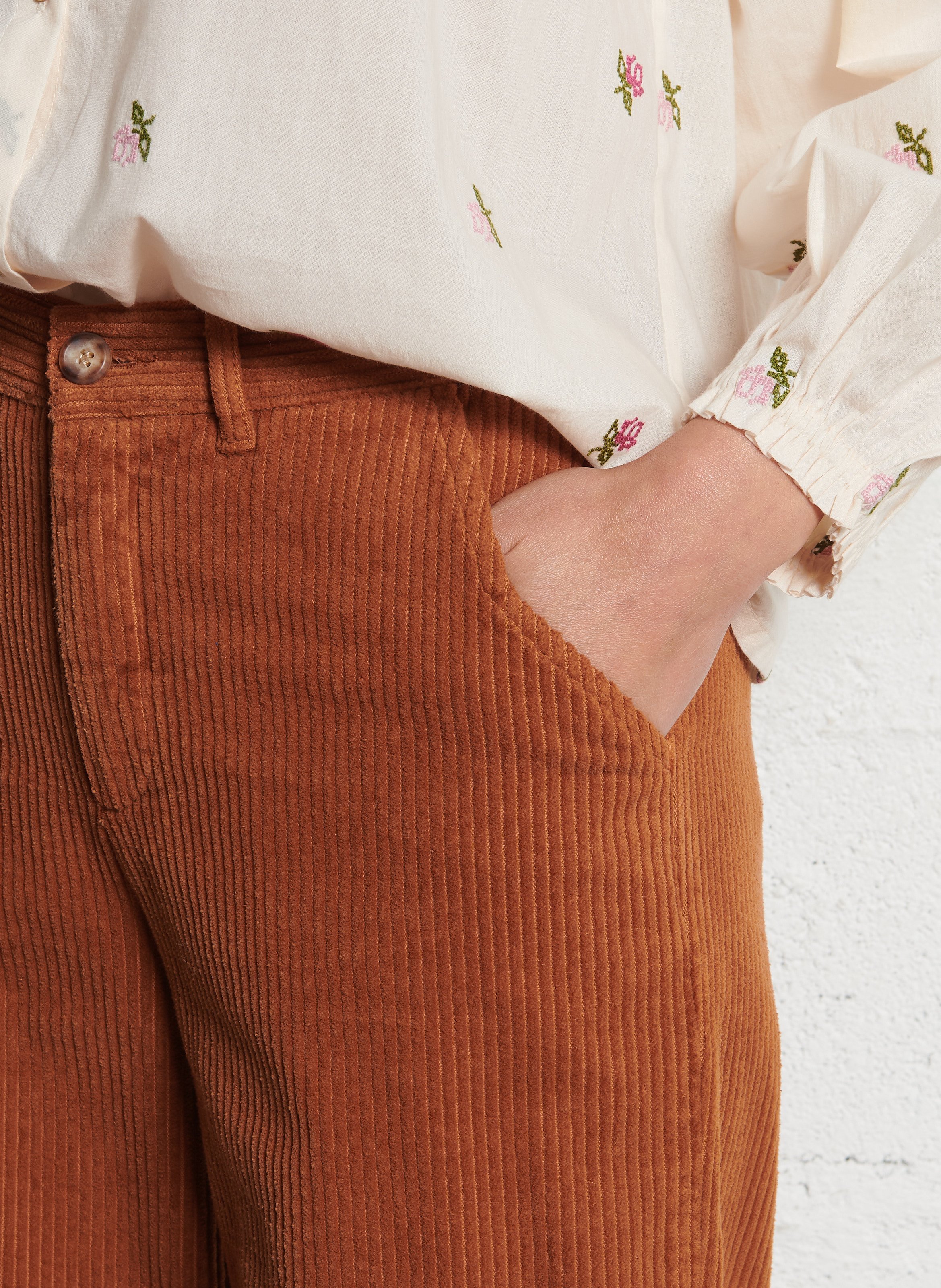 Cord-Hose - gerade geschnitten EMILE ET IDA Braun