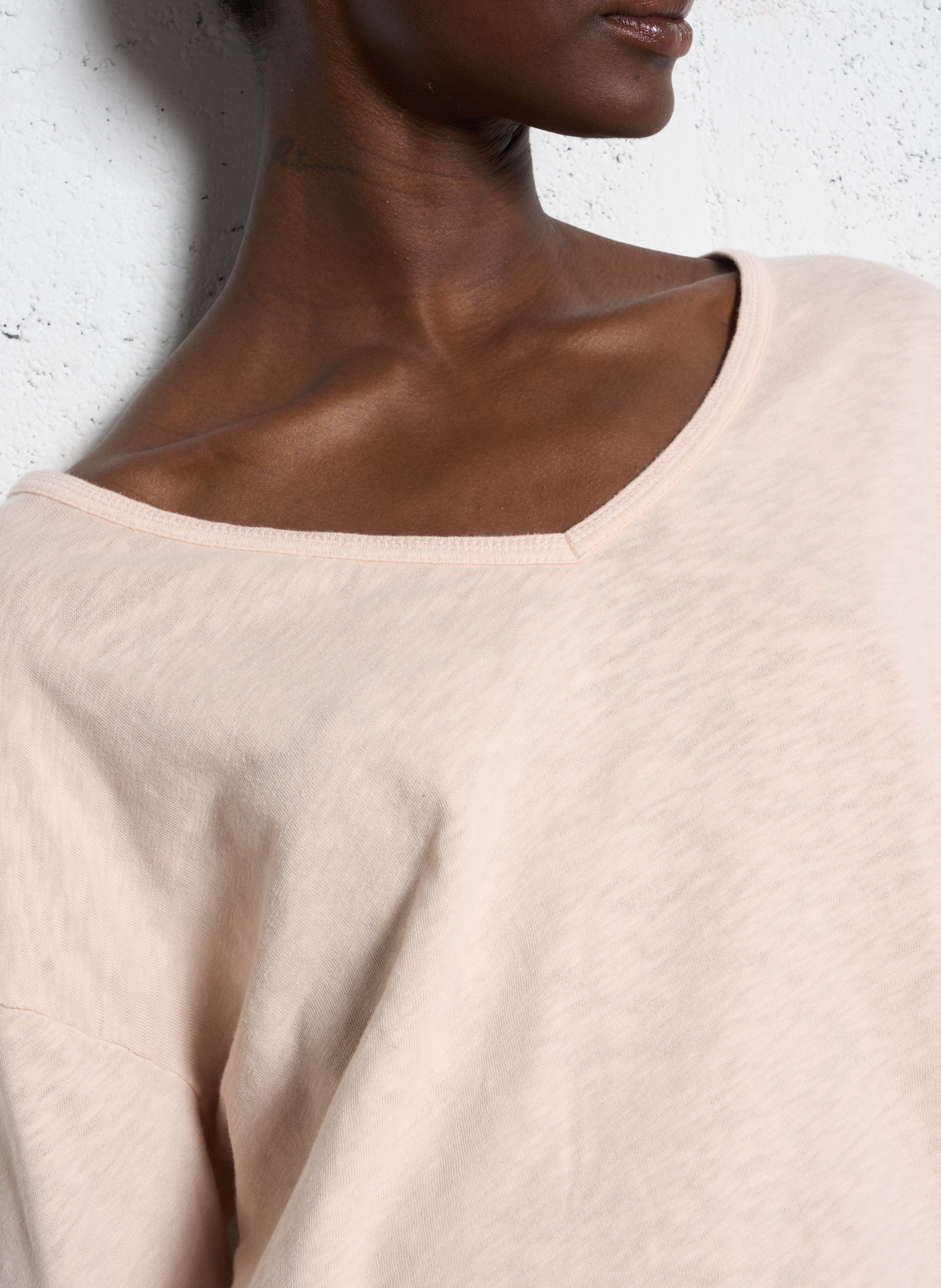 Tee-shirt manches longues en coton AMERICAN VINTAGE Beige