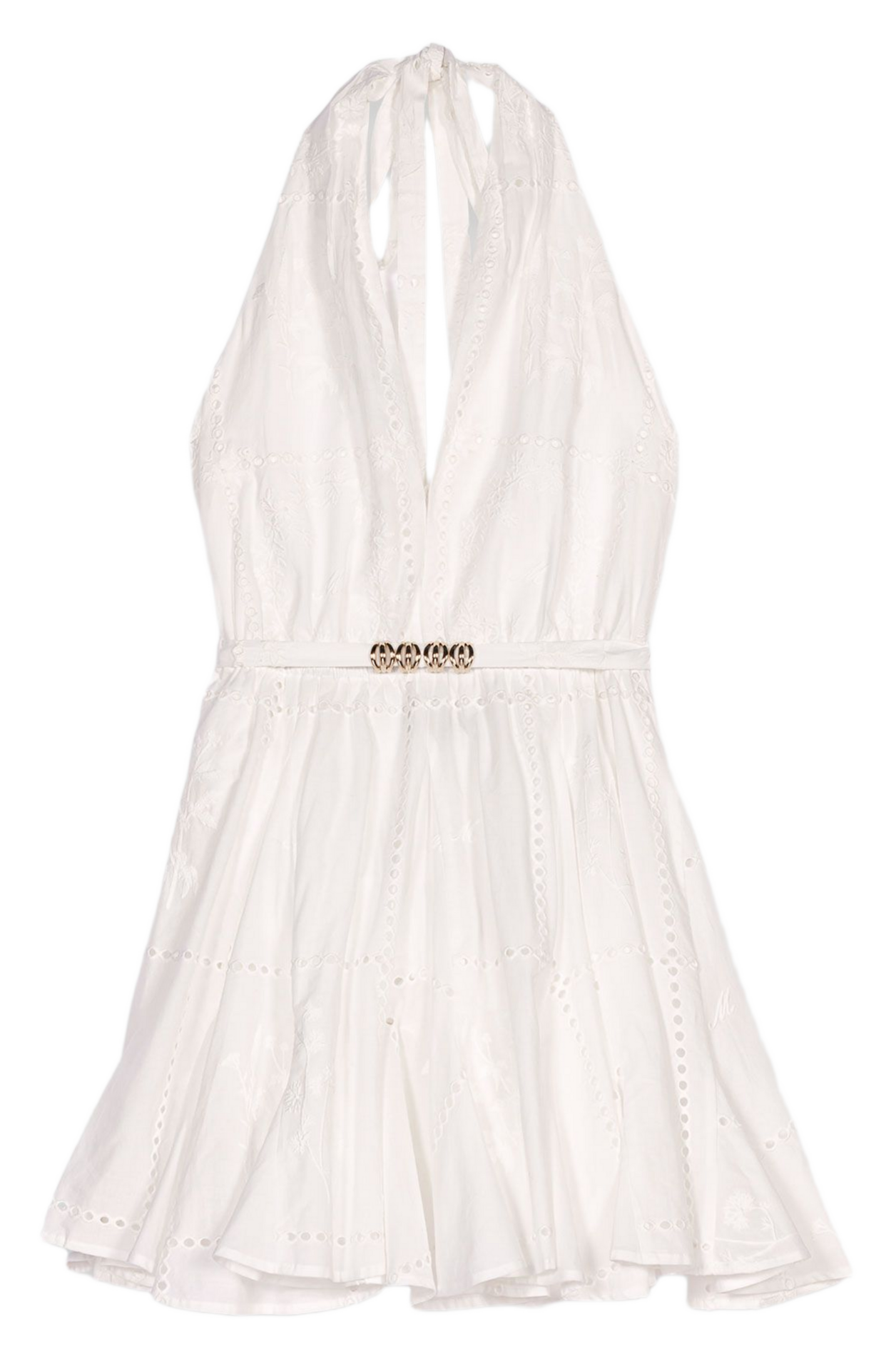Embroidered cotton dress  MAJE White