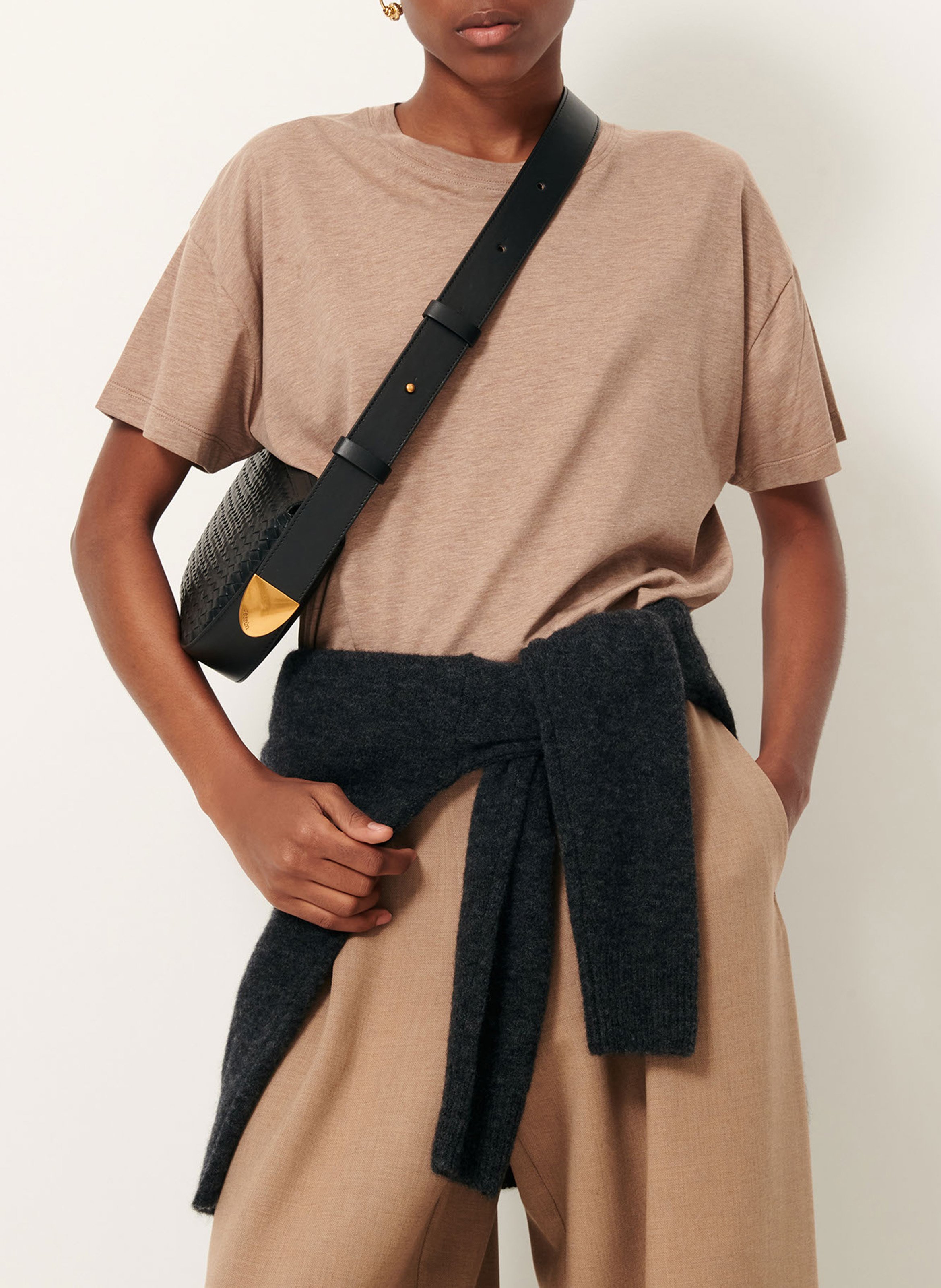 Round-neck oversized T-shirt SESSUN Beige