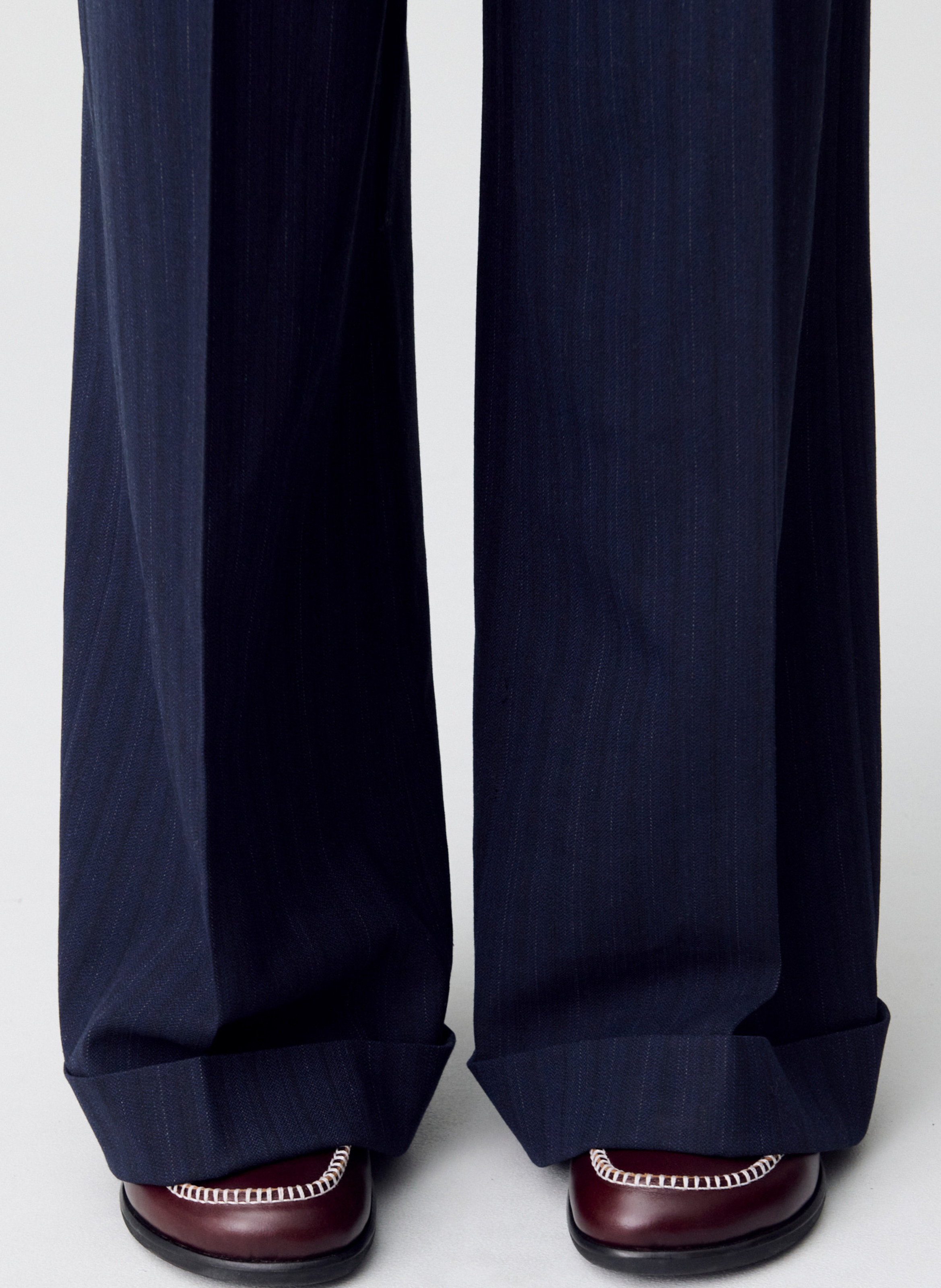 Wide leg striped pleated pants CLAUDIE PIERLOT Multicolored