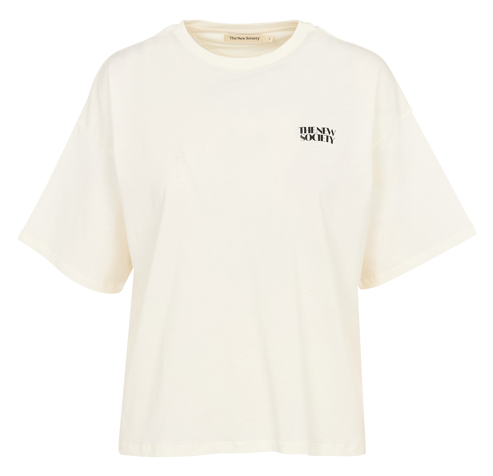 Katoenen T-shirt met ronde hals  THE NEW SOCIETY Wit