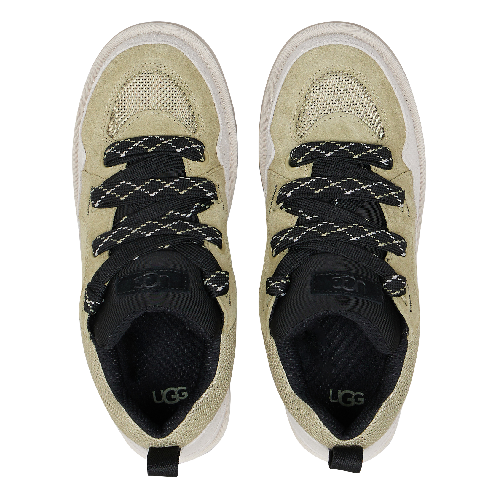 Baskets basses en cuir mélangé UGG Marron