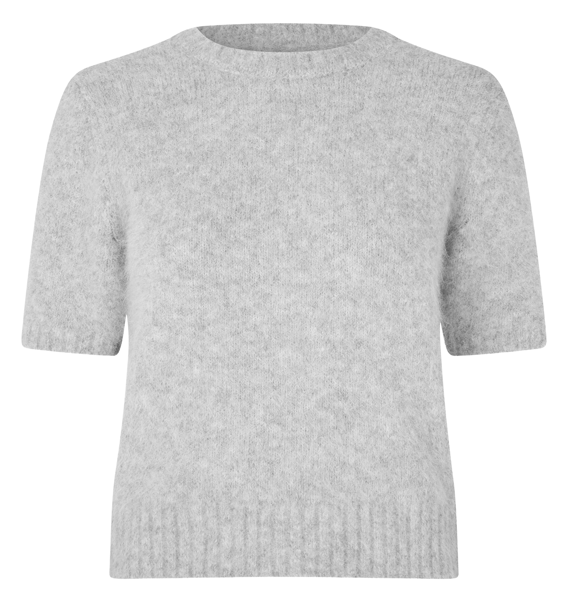 Top droit en alpaga mélangé SAMSOE SAMSOE Argent