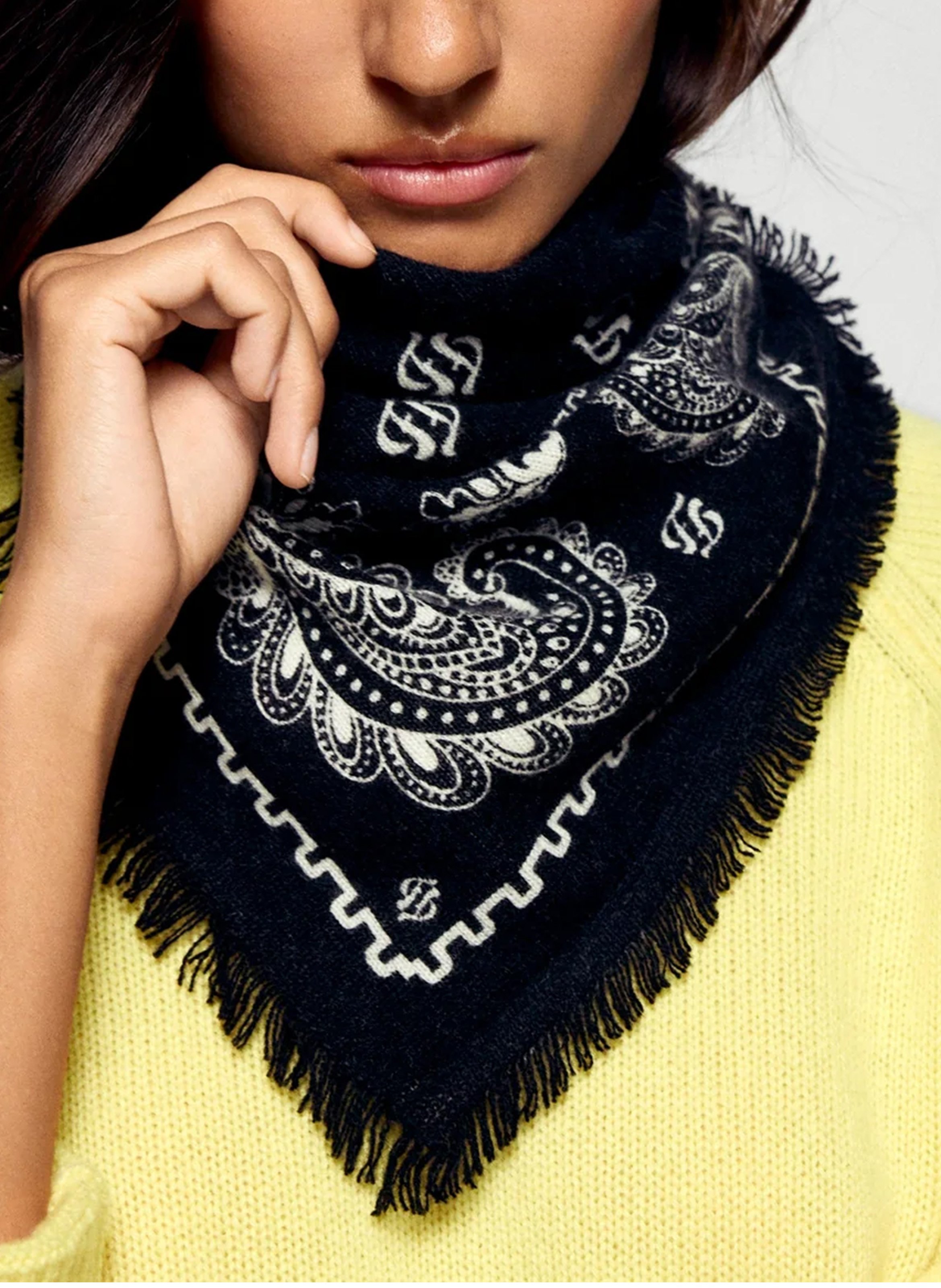 Printed cashmere floaty scarf FROM FUTURE