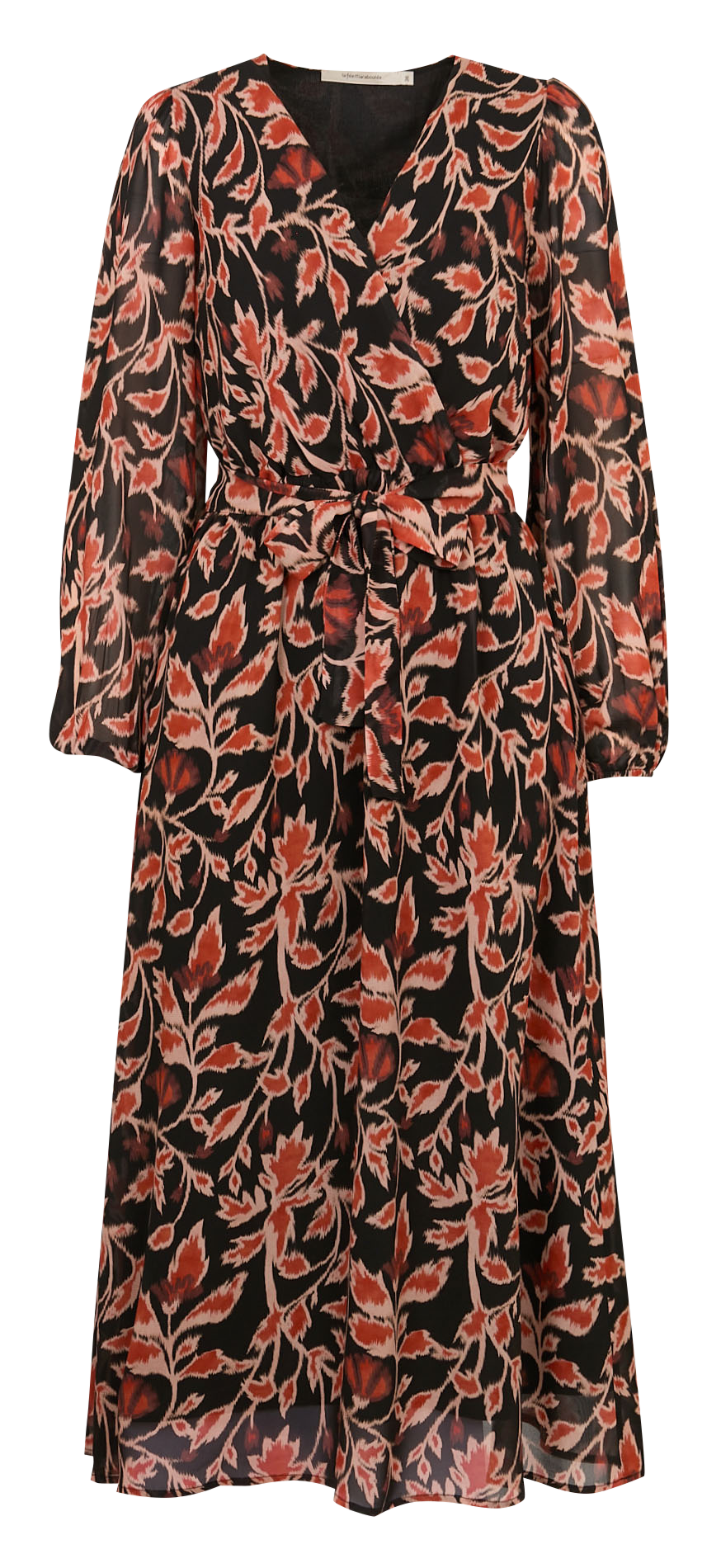 Long V-neck dress LA FEE MARABOUTEE Multicolored