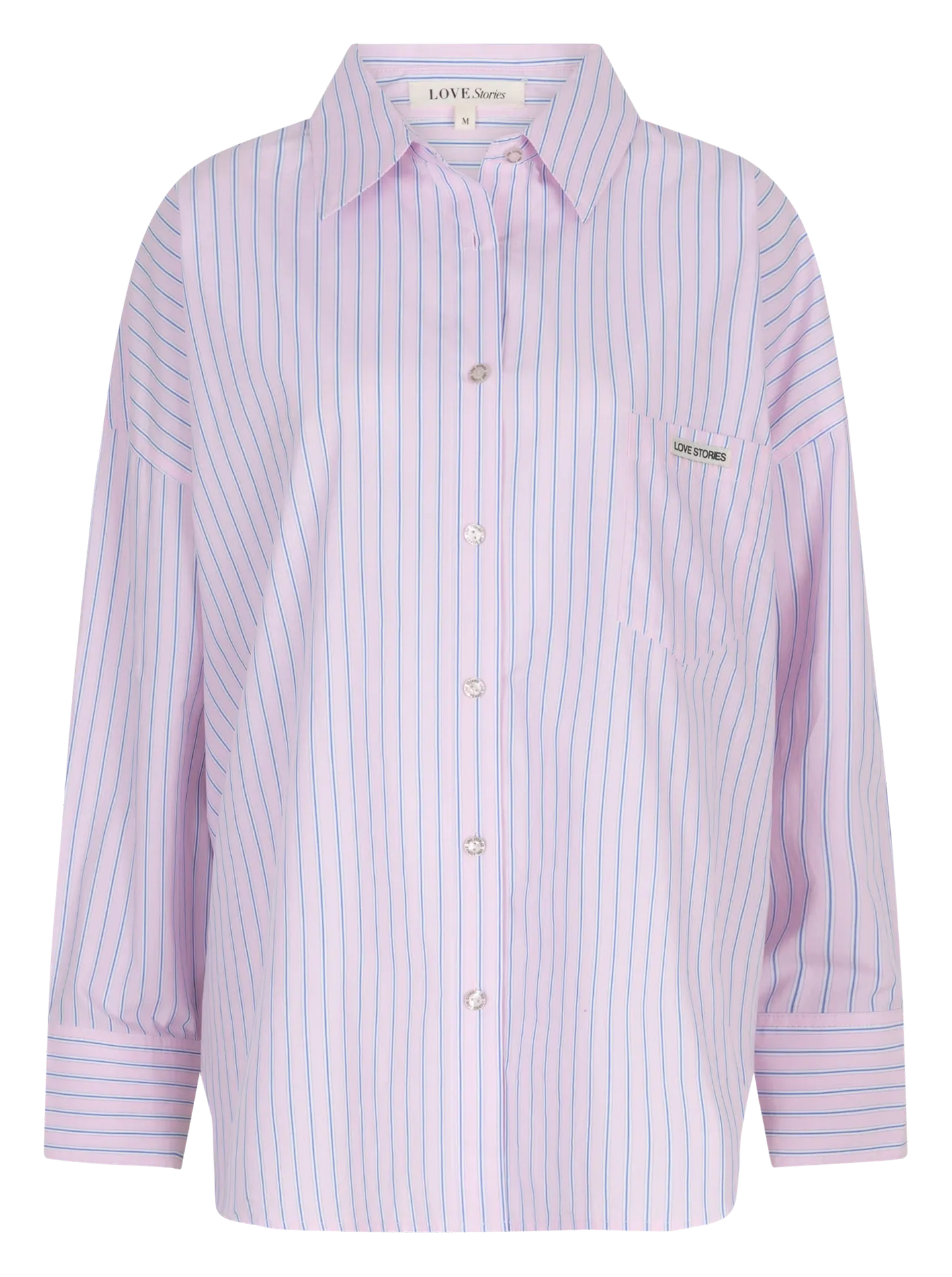 Blouse met klassieke kraag LOVE STORIES Roze