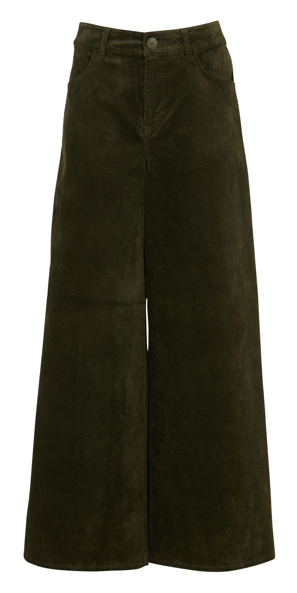 Pantalon large en coton mélangé BENSIMON Kaki