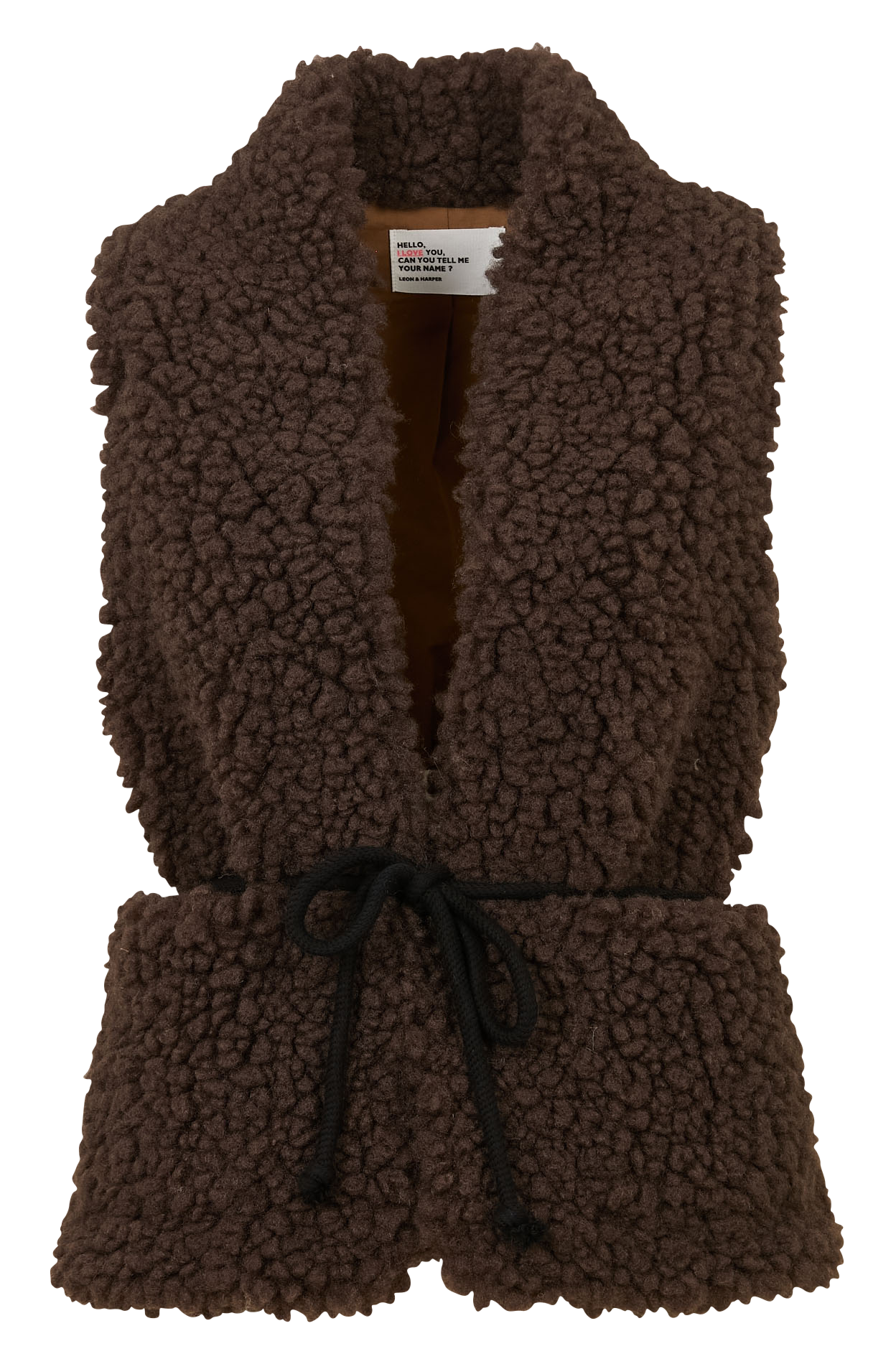 Jasje met opstaande kraag van sherpa LEON & HARPER Bruin