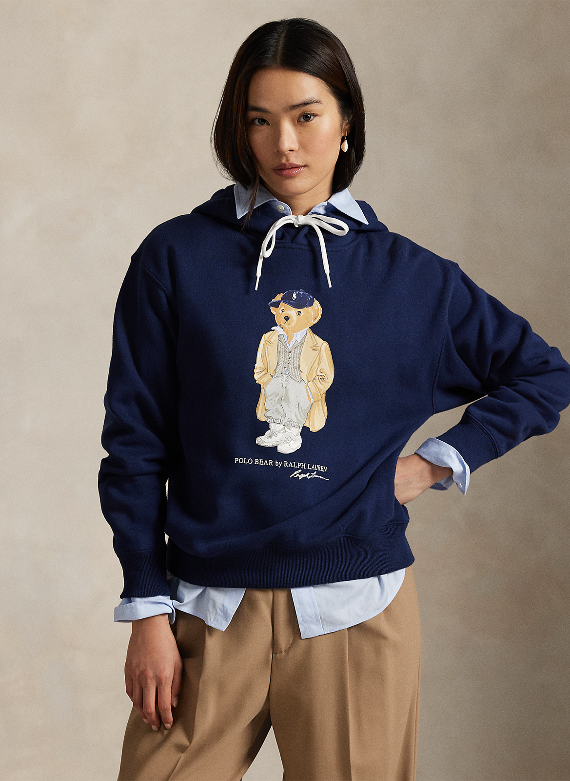 Sweat col rond à capuche POLO RALPH LAUREN Bleu