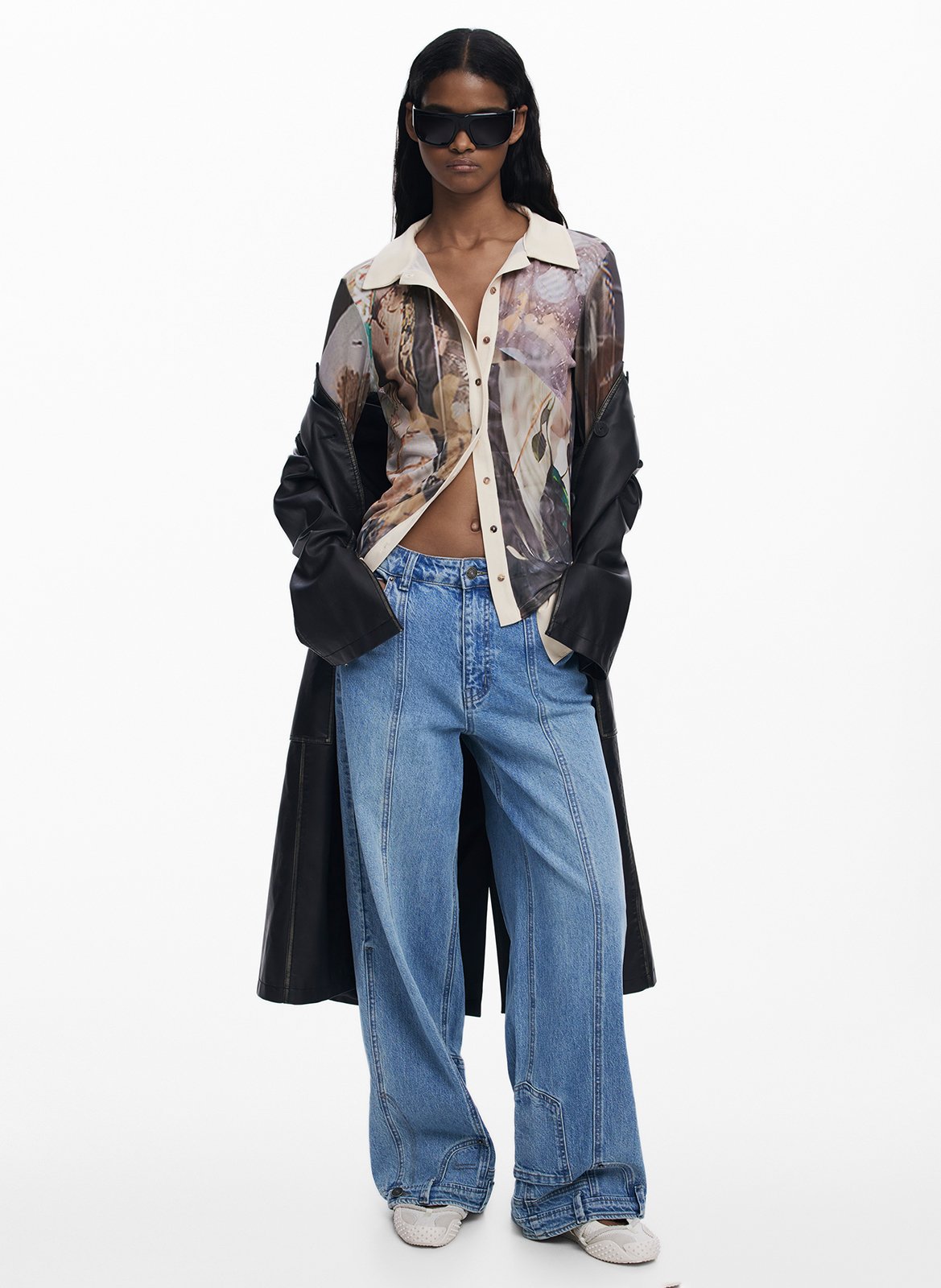 Camicia colletto classico DESIGUAL Marrone