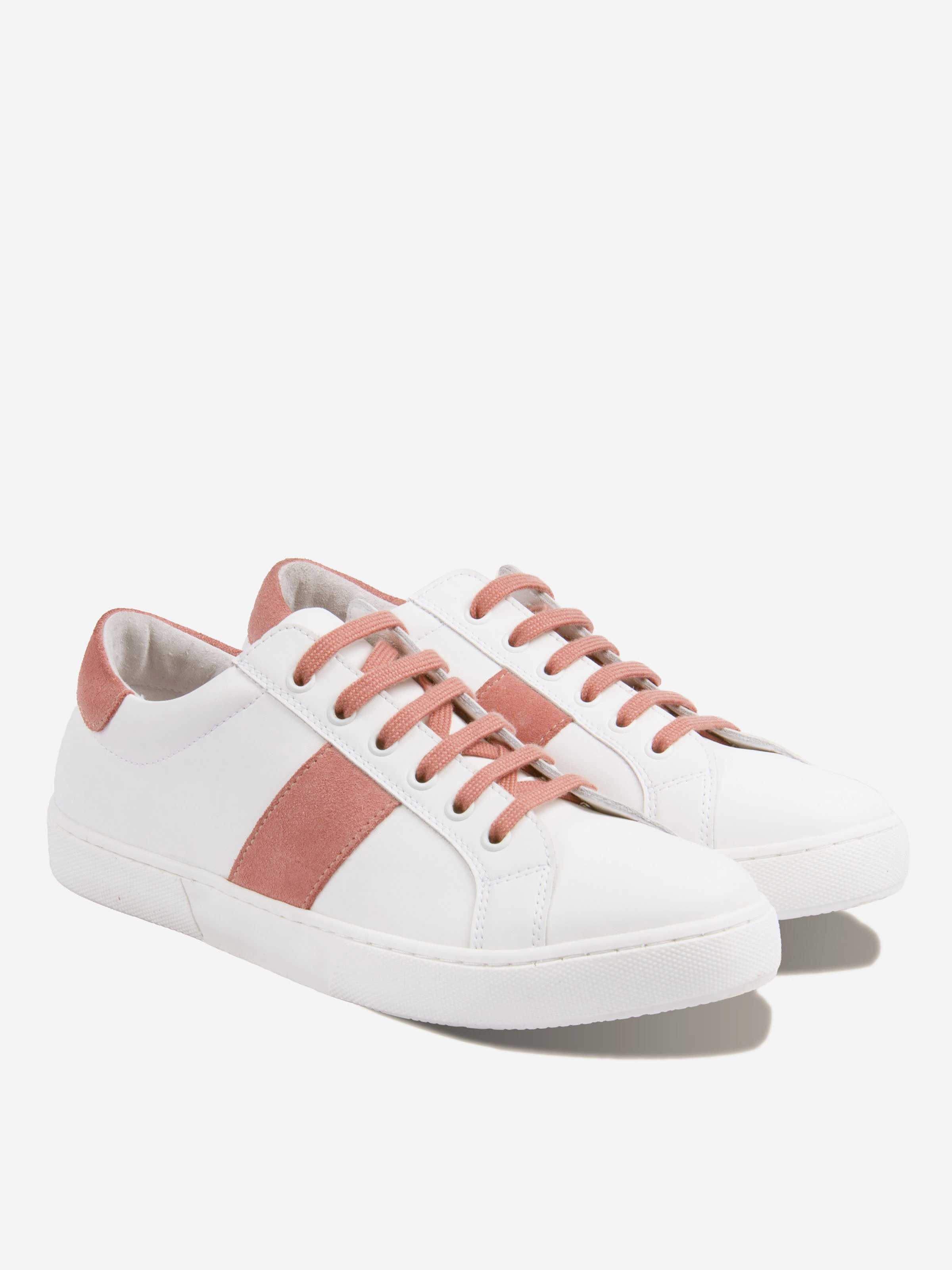 Victory leather lace-up sneakers JULES & JENN White