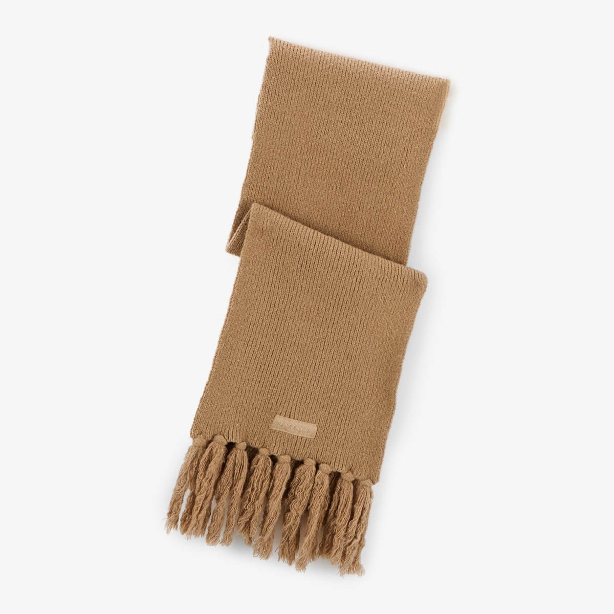 Solid fringe scarf SERGE BLANCO Brown
