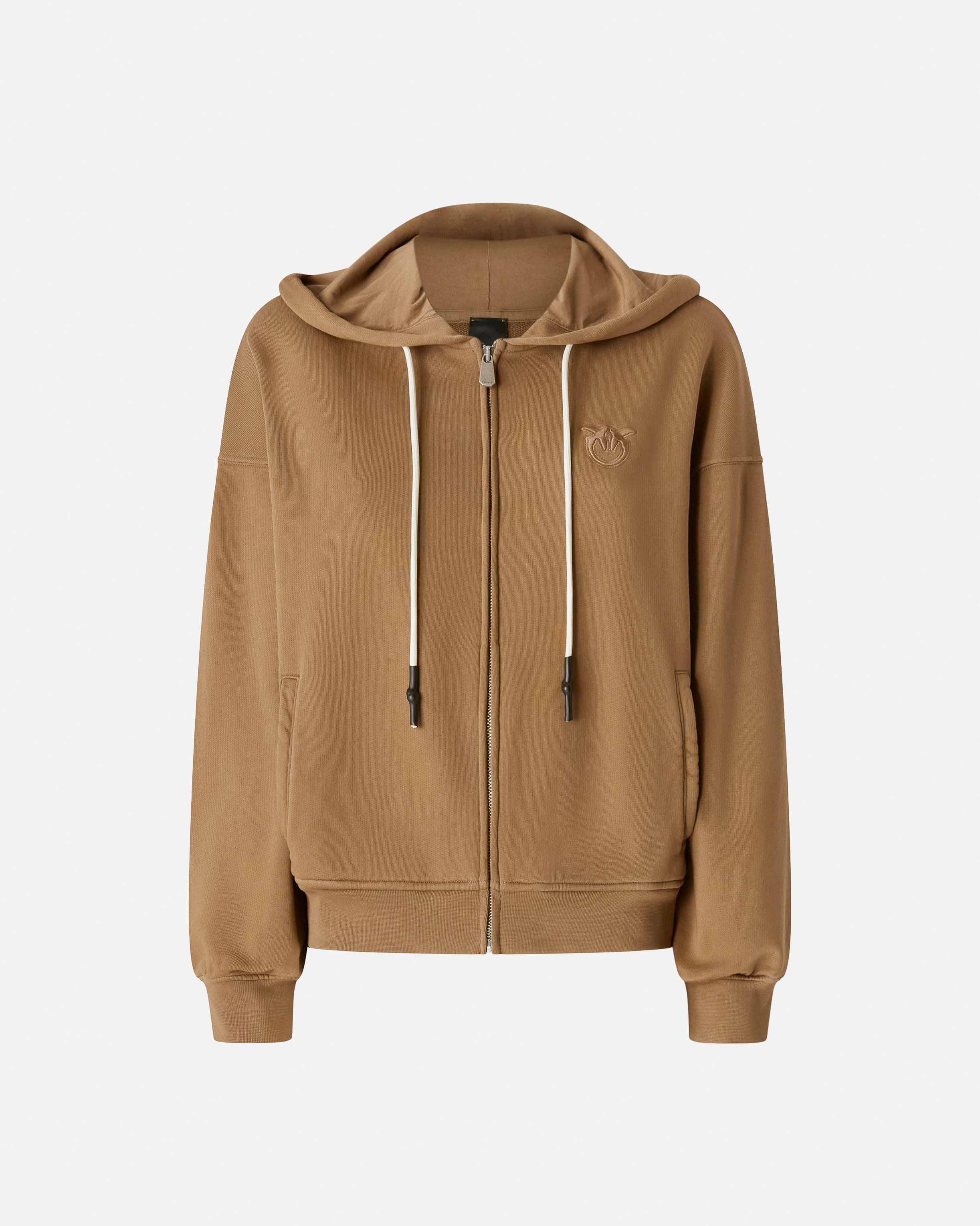 Zip-up hoodie sweatshirt PINKO Brown