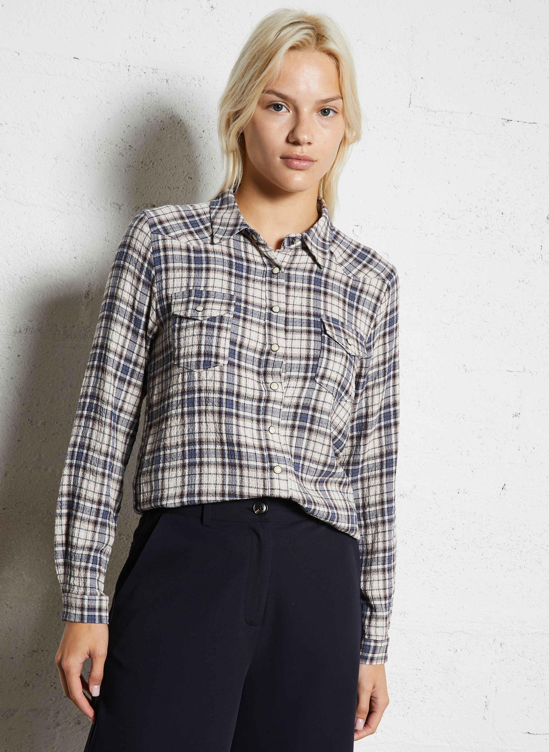 Chemise droite à carreaux  LA PETITE ETOILE Multicolore