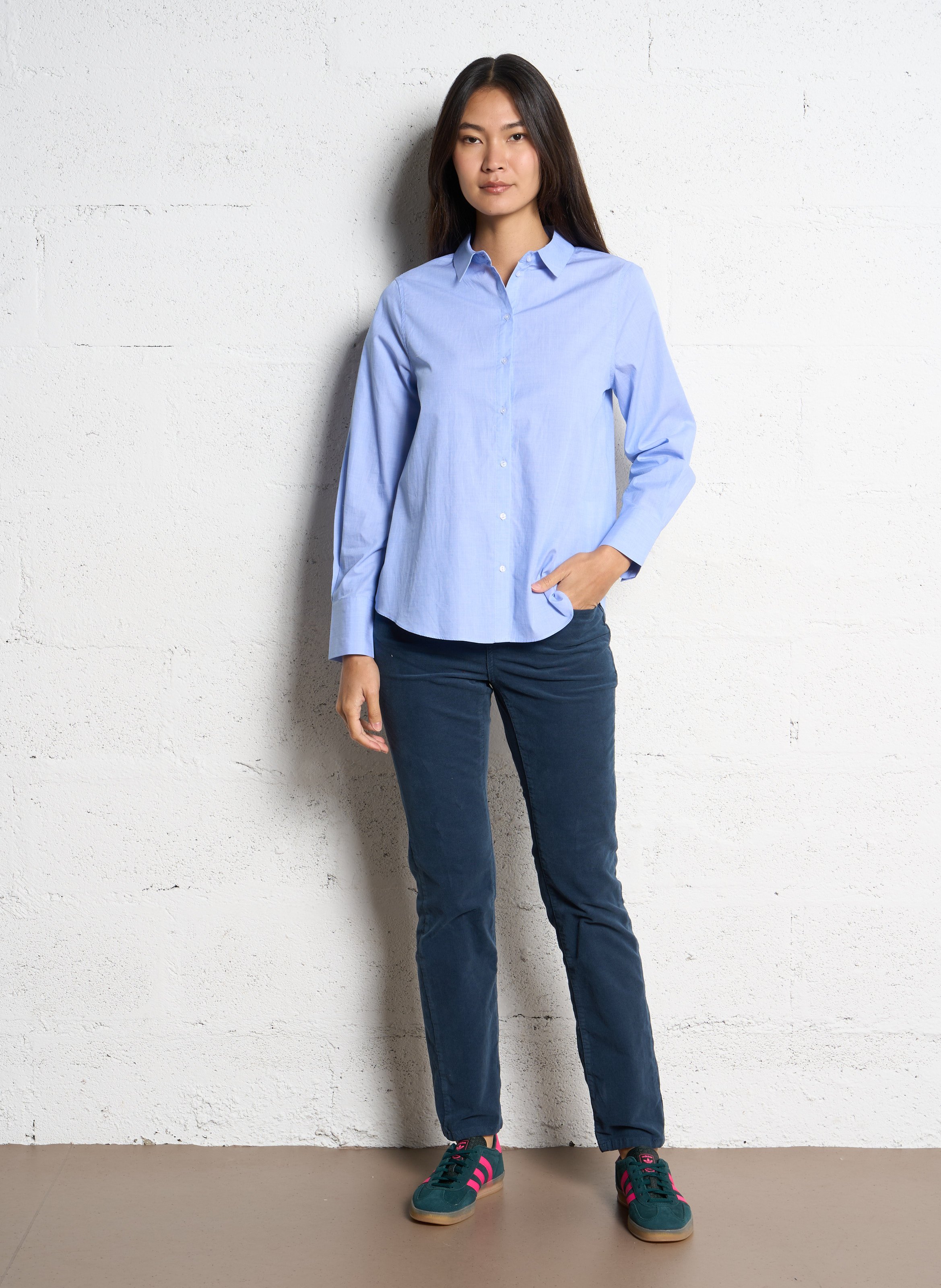 Blouse met klassieke kraag SUD EXPRESS Blauw