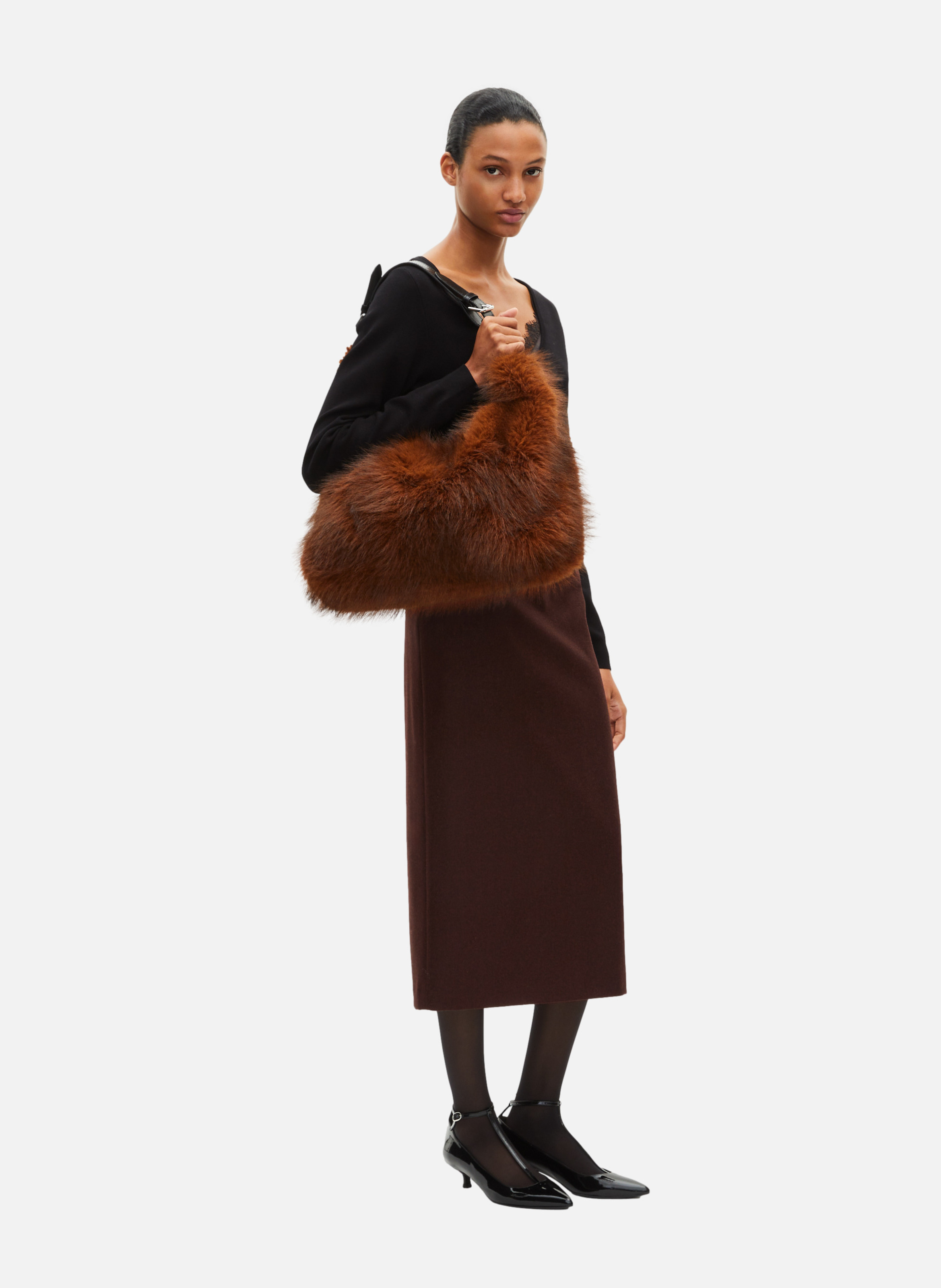 Pencil skirt THE KOOPLES Brown